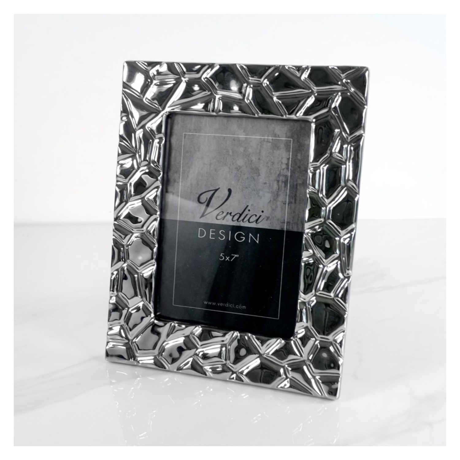 Ceramic Photo Frame Edged Stone 5 x 7"