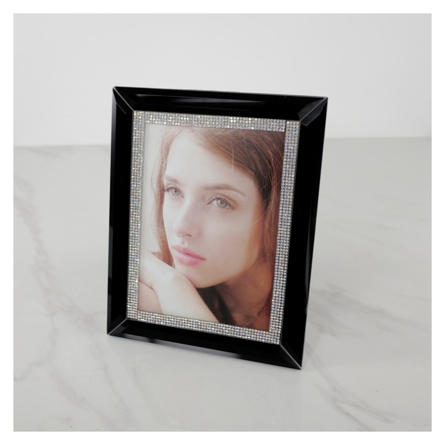 Cadre photo noir miroir 4x6