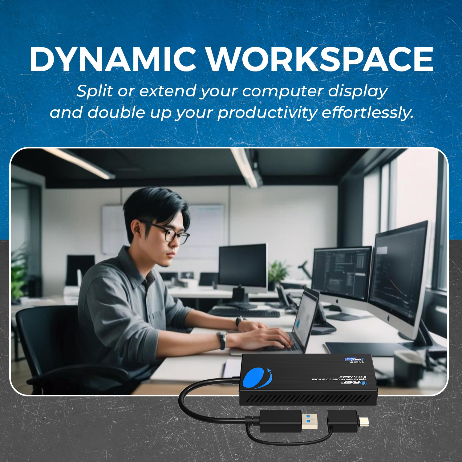 OREI SplitXtend 4K USB 3.0 to HDMI Display Adapter -