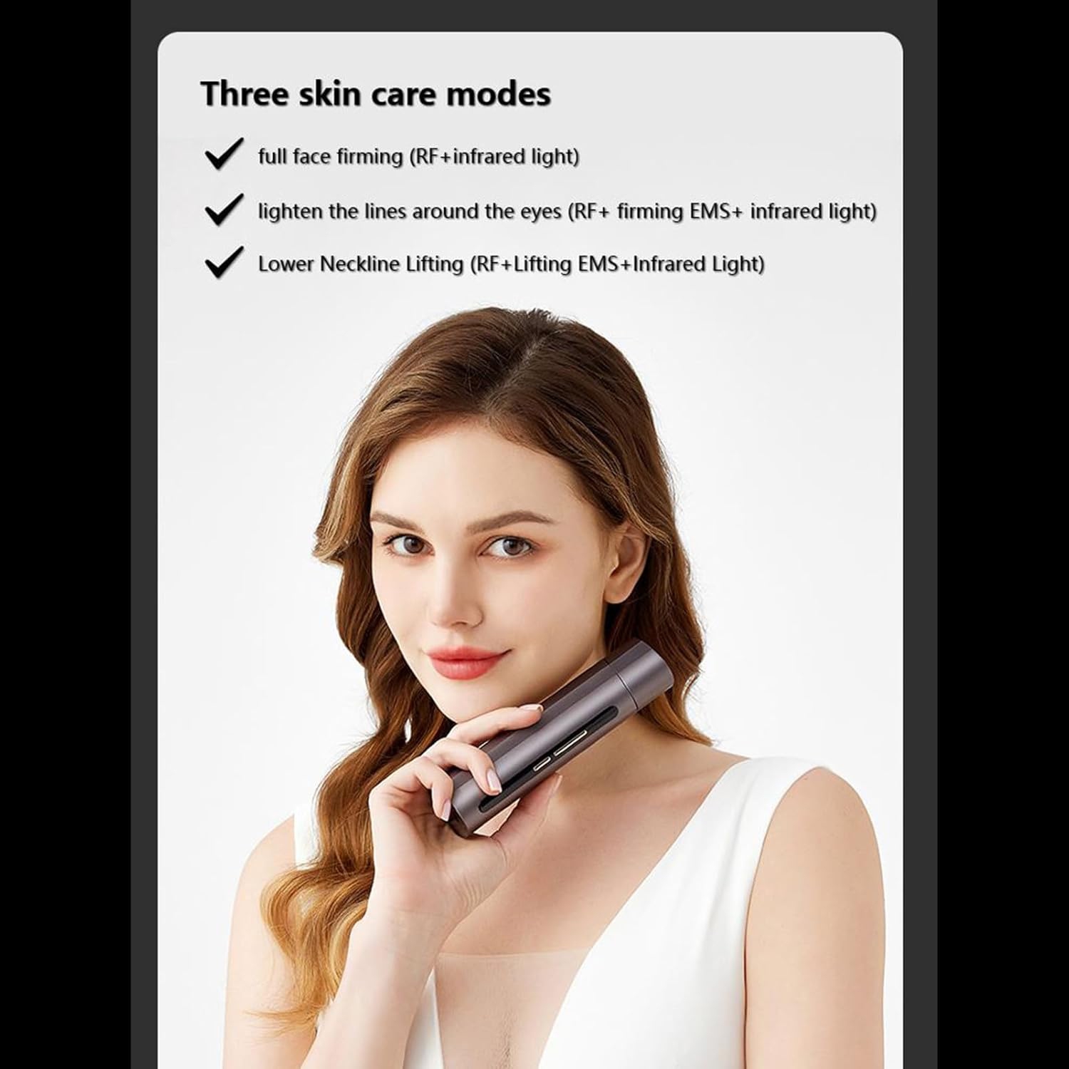 Radio Frequency Facial Massager EMS Microcurrent Face Eye Lifting Device Red Light Beauty Lamp Skin Care Tool