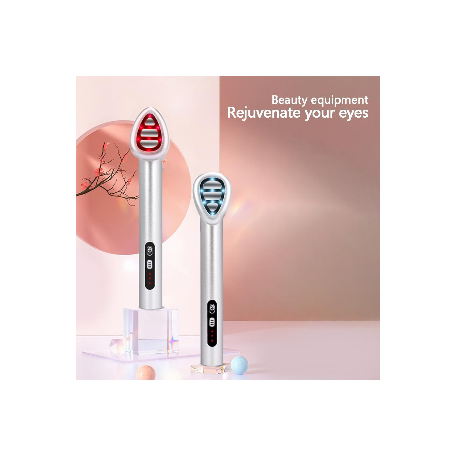 Multifunctional home LED light therapy facial massager - seven-color light beauty eye instrument, constant temperature hot compress, firming and