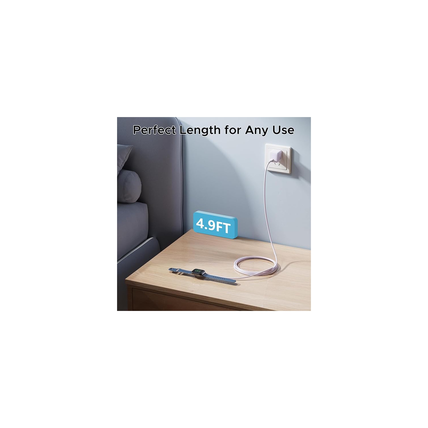 YOULIGHTS – Câble de chargement USB-C pour Apple Watch, chargeur magnétique iWatch à chargement rapide, compatible avec le chargeur USB-C pour Apple