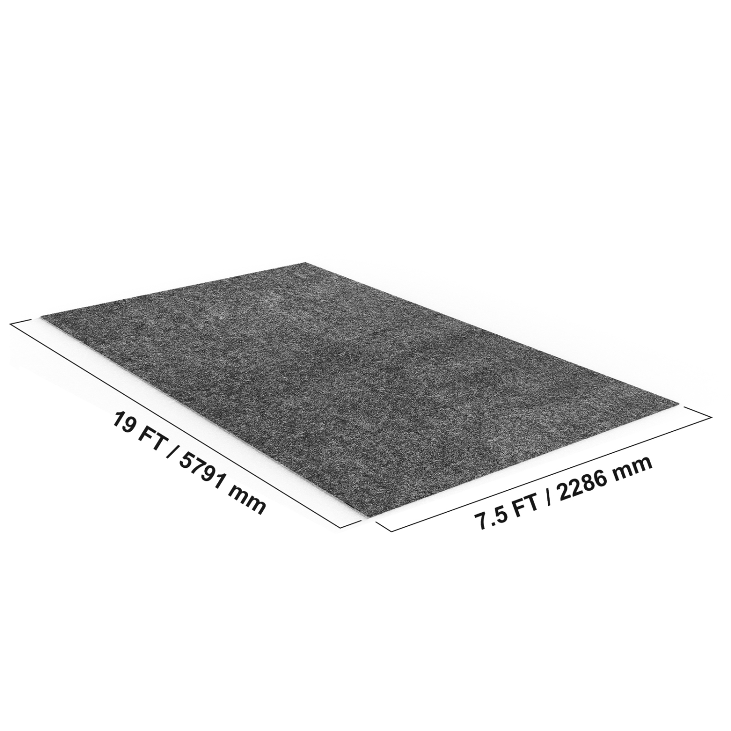 VEVOR 7.6'x19' Garage Floor Mat, Waterproof Protection from Water,Snow, Rain,Mud and Oil for Cars, Non-slip Heavy Duty Containment Mat with TPE