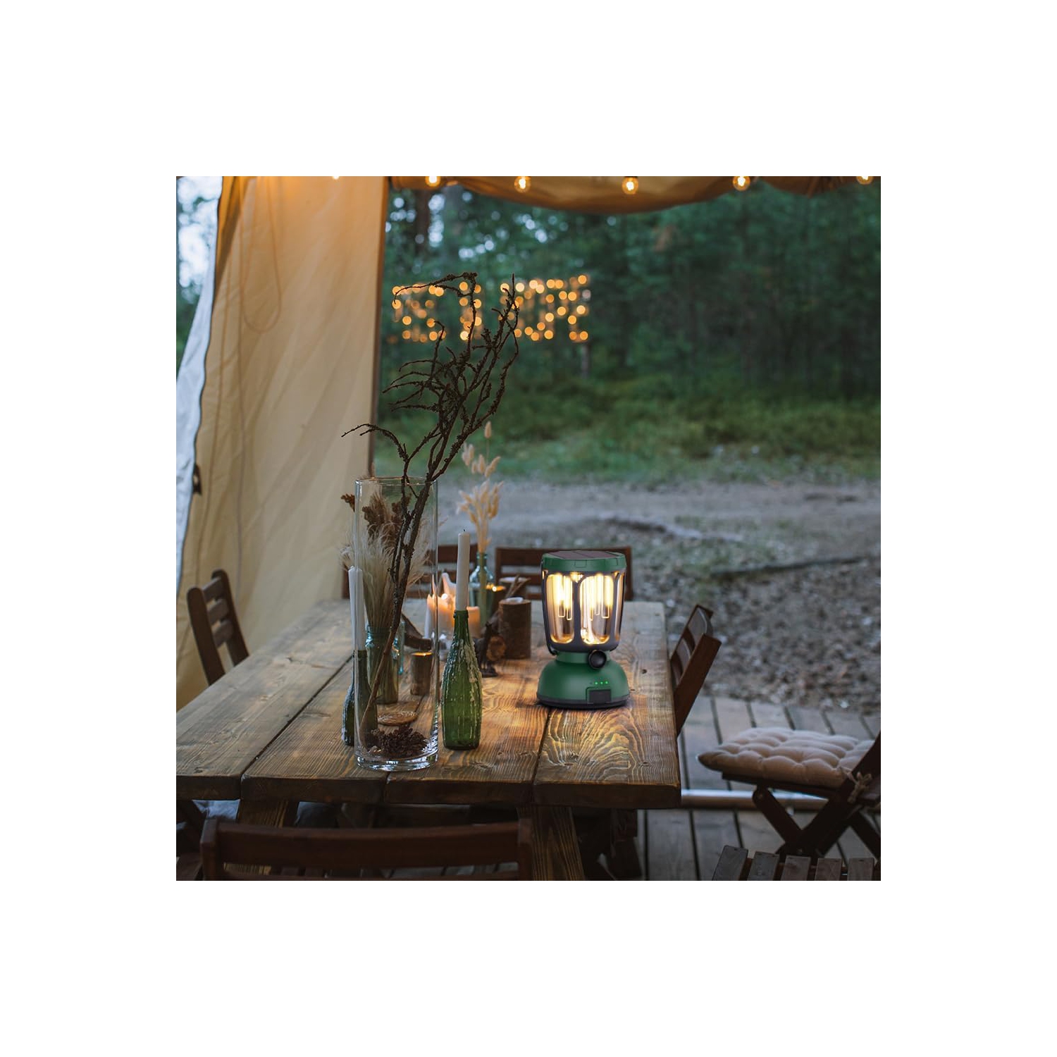 6000&nbsp;mAh – Lanterne de camping rechargeable – Lampe solaire de camping LED avec manivelle, lampe de camping à intensité réglable pour tente,