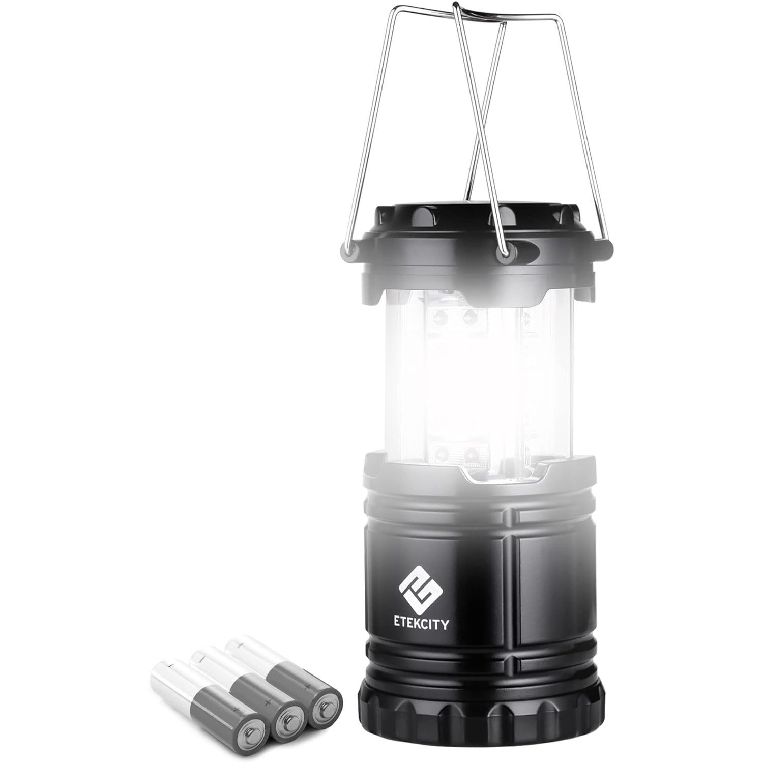 Lampe de poche portative LED CL10 avec 3 piles AA - Lampe de survie pour urgence, ouragan