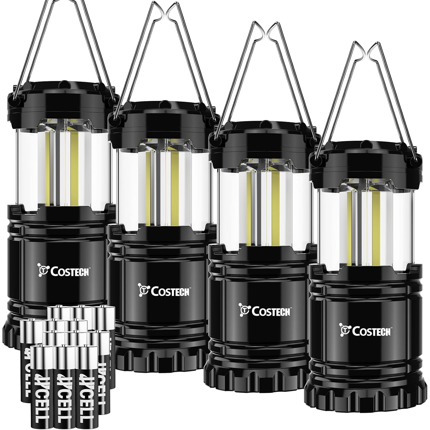 Lanterne de camping LED, lampe d'urgence extérieure portative la plus lumineuse avec 12 piles AA pour le camping, la pêche, l'ouragan, la randonnée,