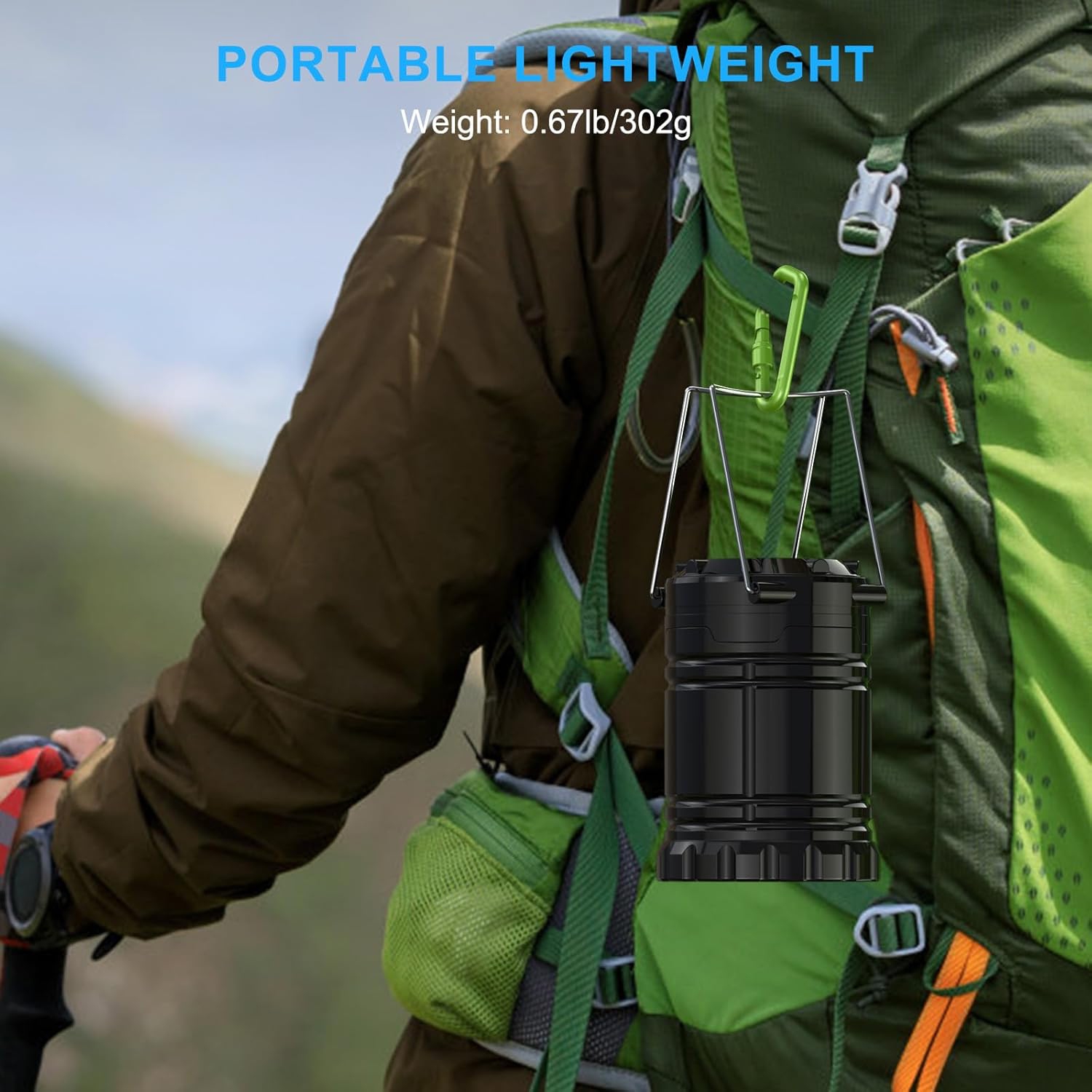 Lanterne de camping LED, lampe d'urgence extérieure portative la plus lumineuse avec 12 piles AA pour le camping, la pêche, l'ouragan, la randonnée,