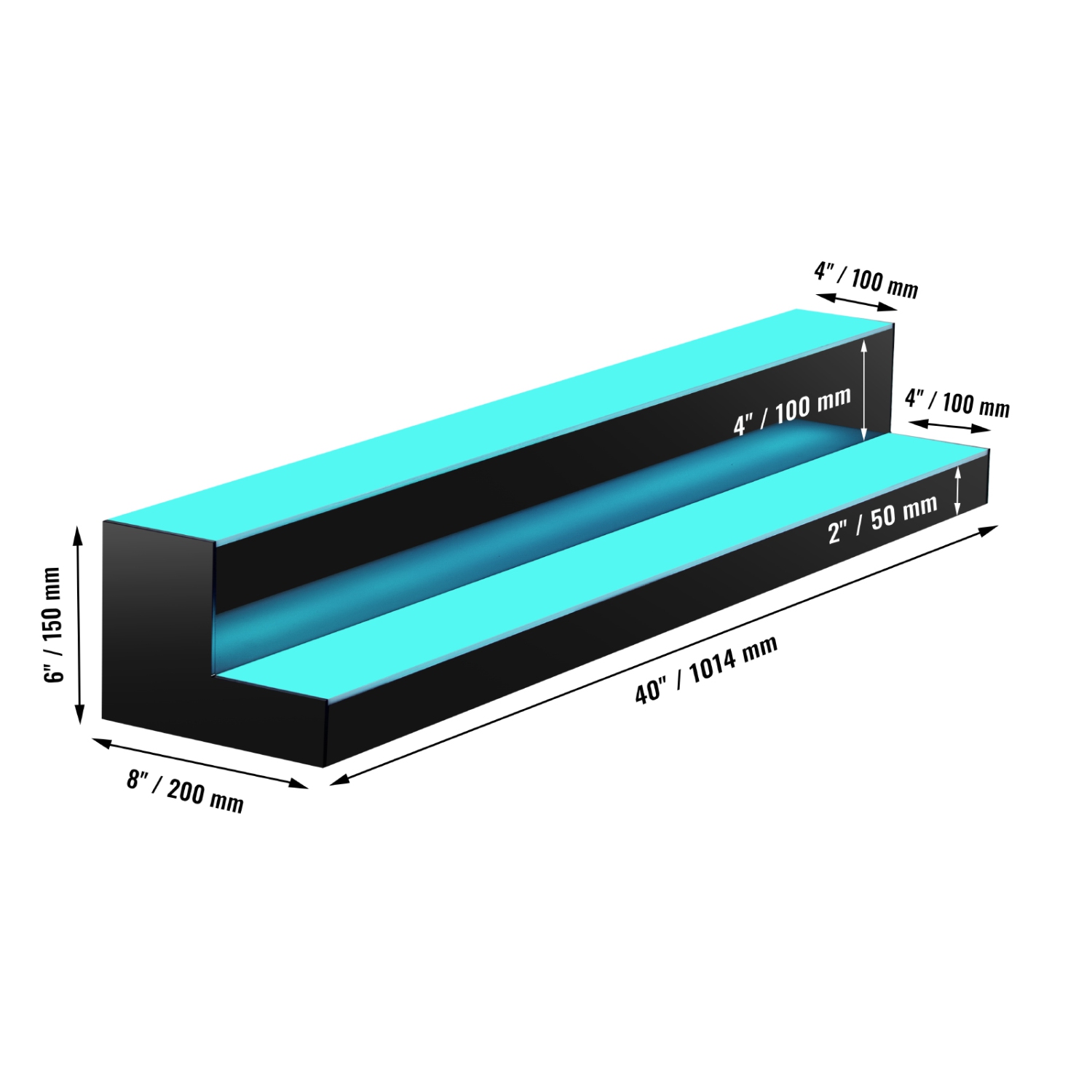 VEVOR 40 Inch 2 Tiers LED Lighted Liquor Bottle Display, Commercial Illuminated Home Bar Shelf, 2 Steps Whiskey Rack Stand, Acrylic Drink Shelves