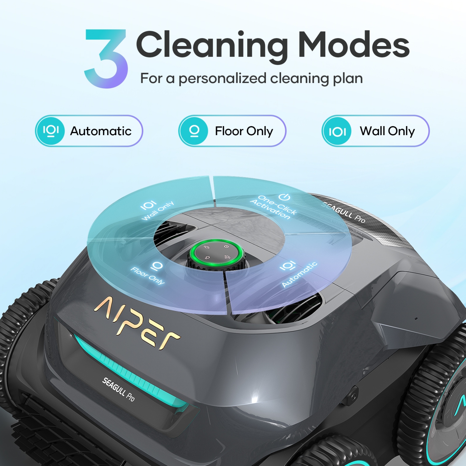 Refurbished - Aiper SG Pro - Cordless Robotic Pool Cleaner for In-ground Pools up to 1600sq.ft, Automatic Pool Vacuum