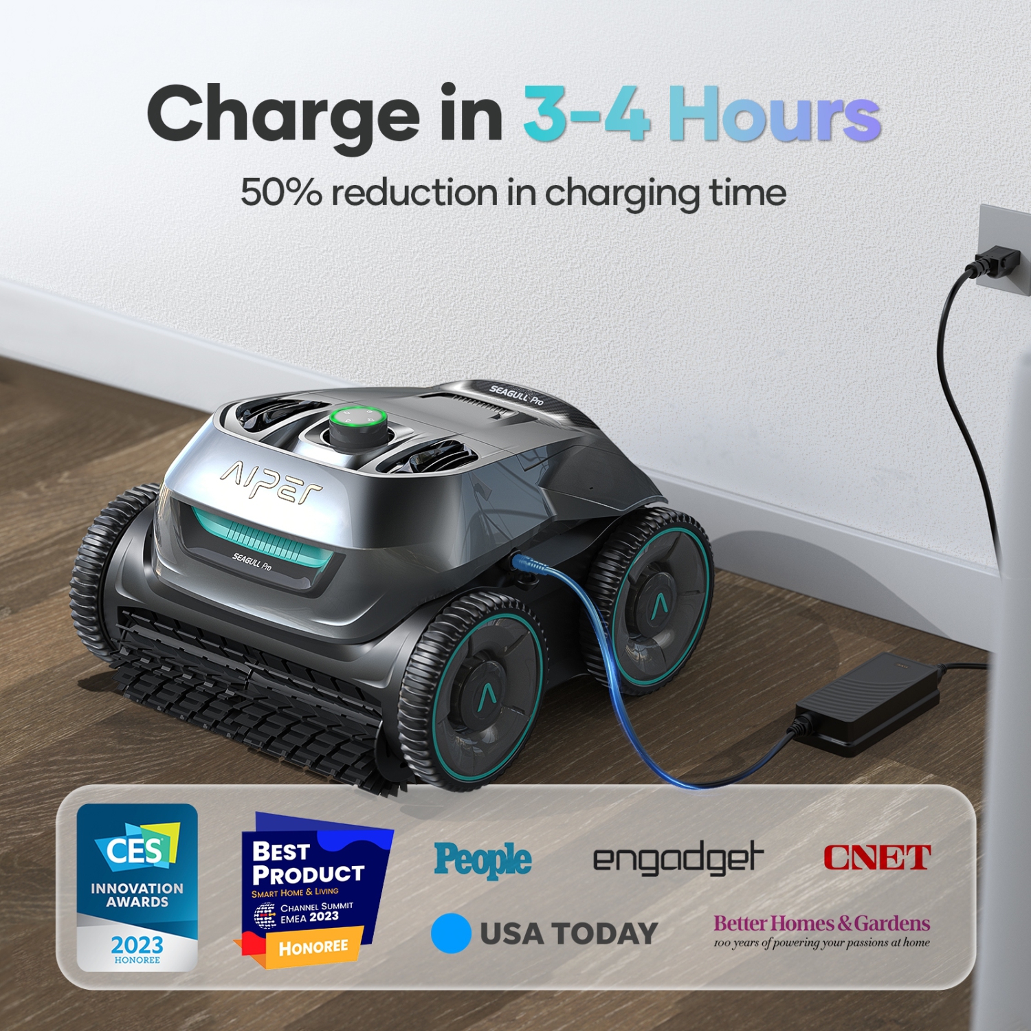 Refurbished - Aiper SG Pro - Cordless Robotic Pool Cleaner for In-ground Pools up to 1600sq.ft, Automatic Pool Vacuum