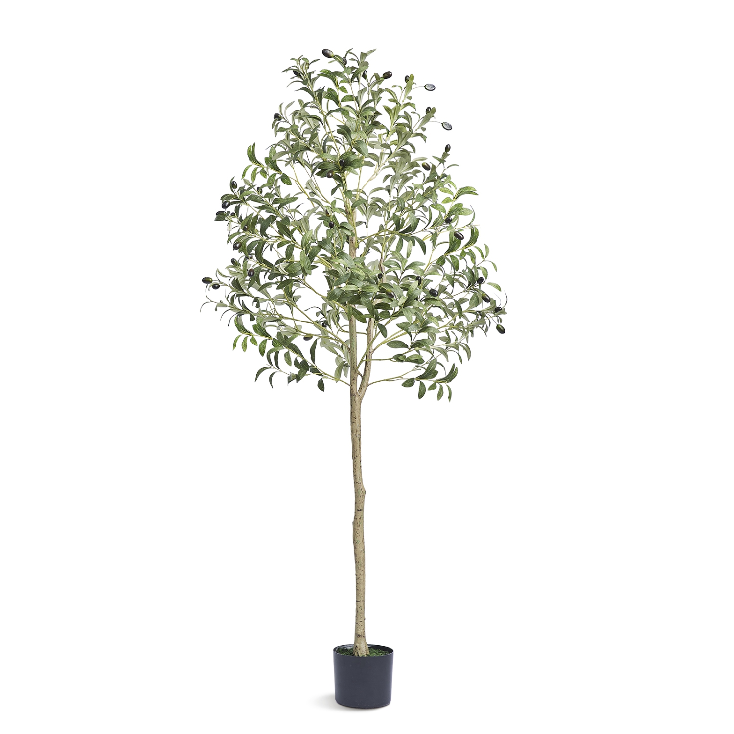 VEVOR 5 FT Artificial Olive Tree, Faux Plant, Secure PE Material & Anti-Tip Tilt Protection Low-Maintenance Plant, Lifelike Green Fake Potted Tree