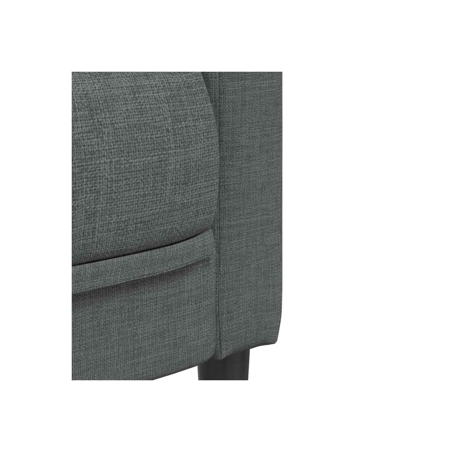 Mobilier de salon 2 pièces en tissu gris foncé vidaXL