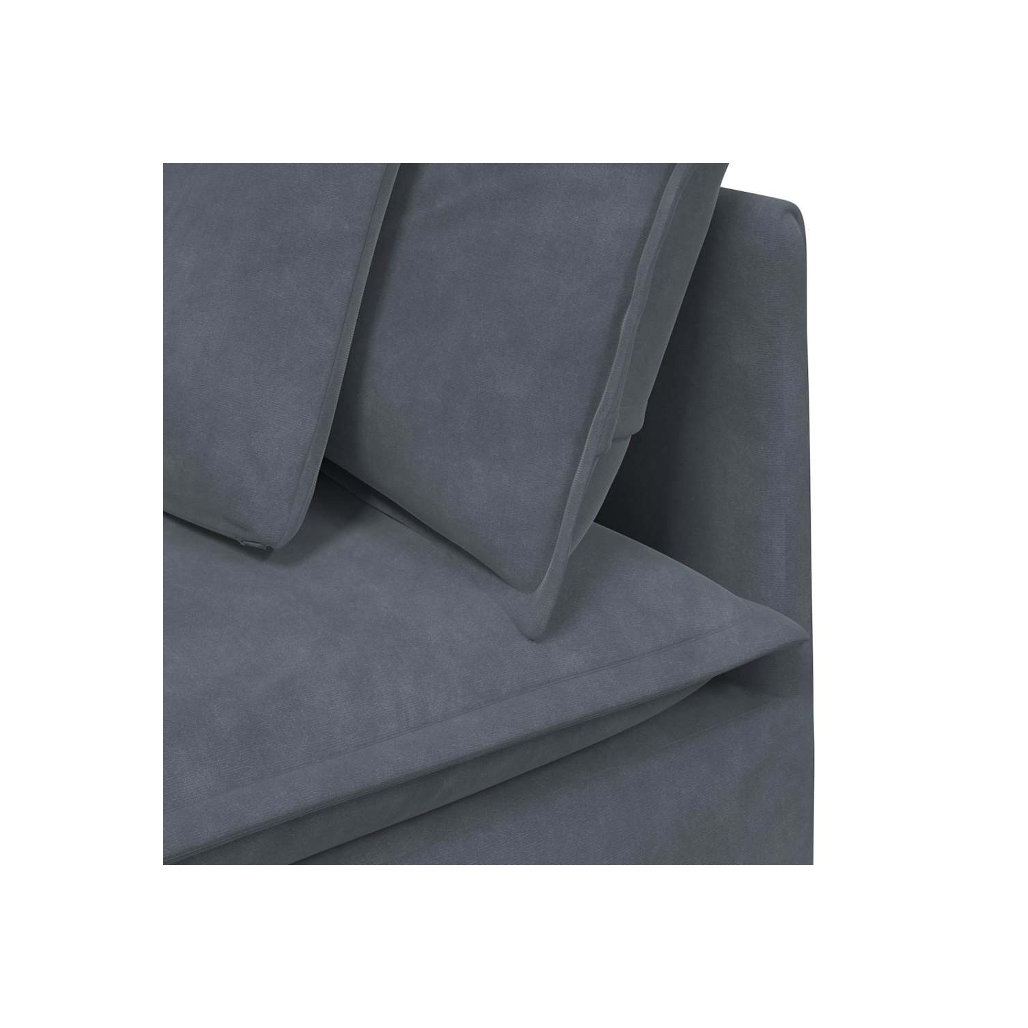Canapé modulaire vidaXL avec coussins en velours gris foncé