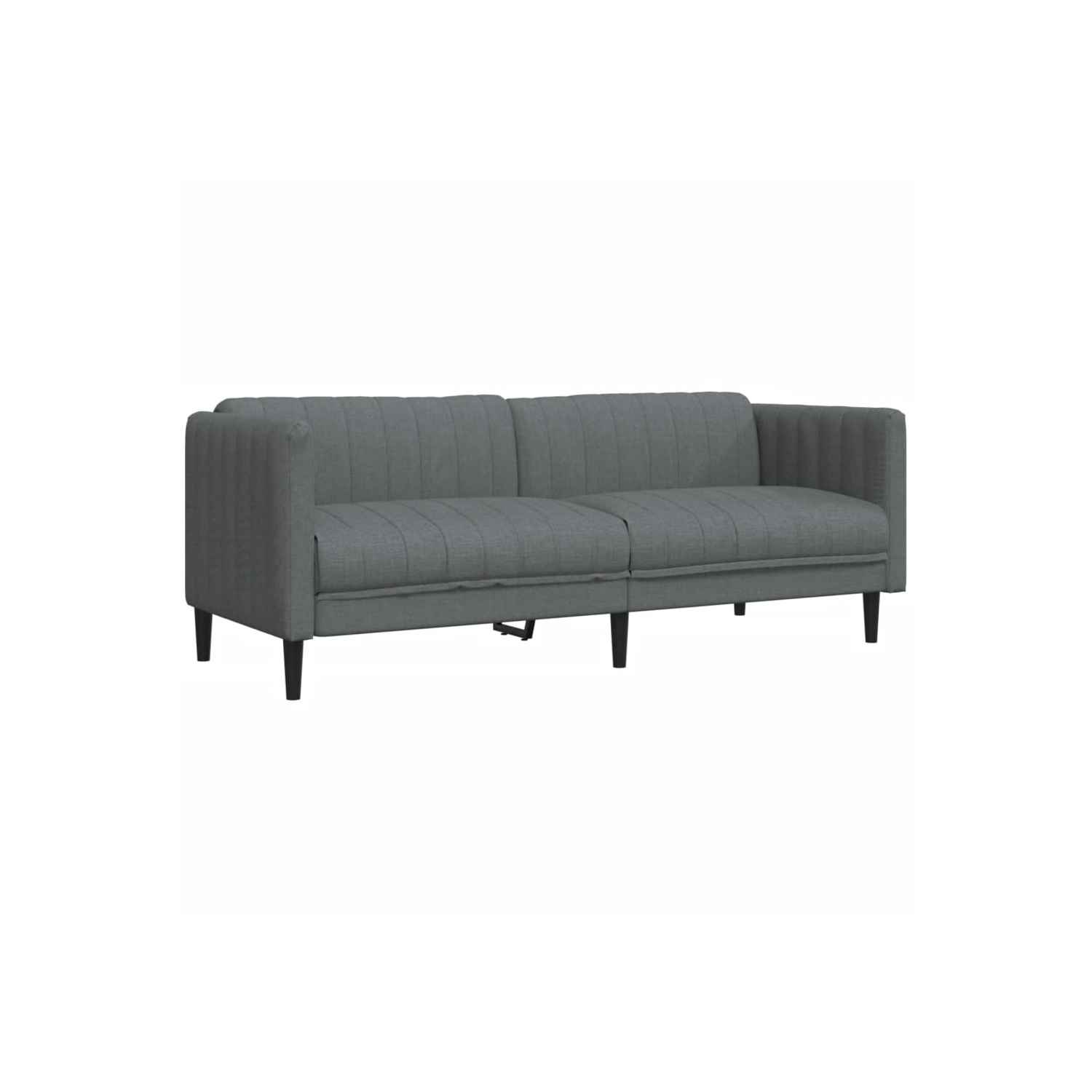 Sofa vidaXL 3 places en tissu gris foncé