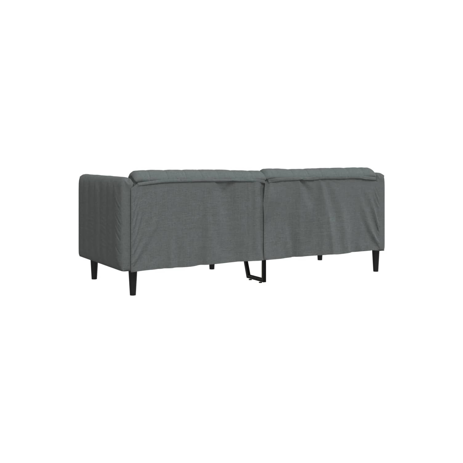 Sofa vidaXL 3 places en tissu gris foncé