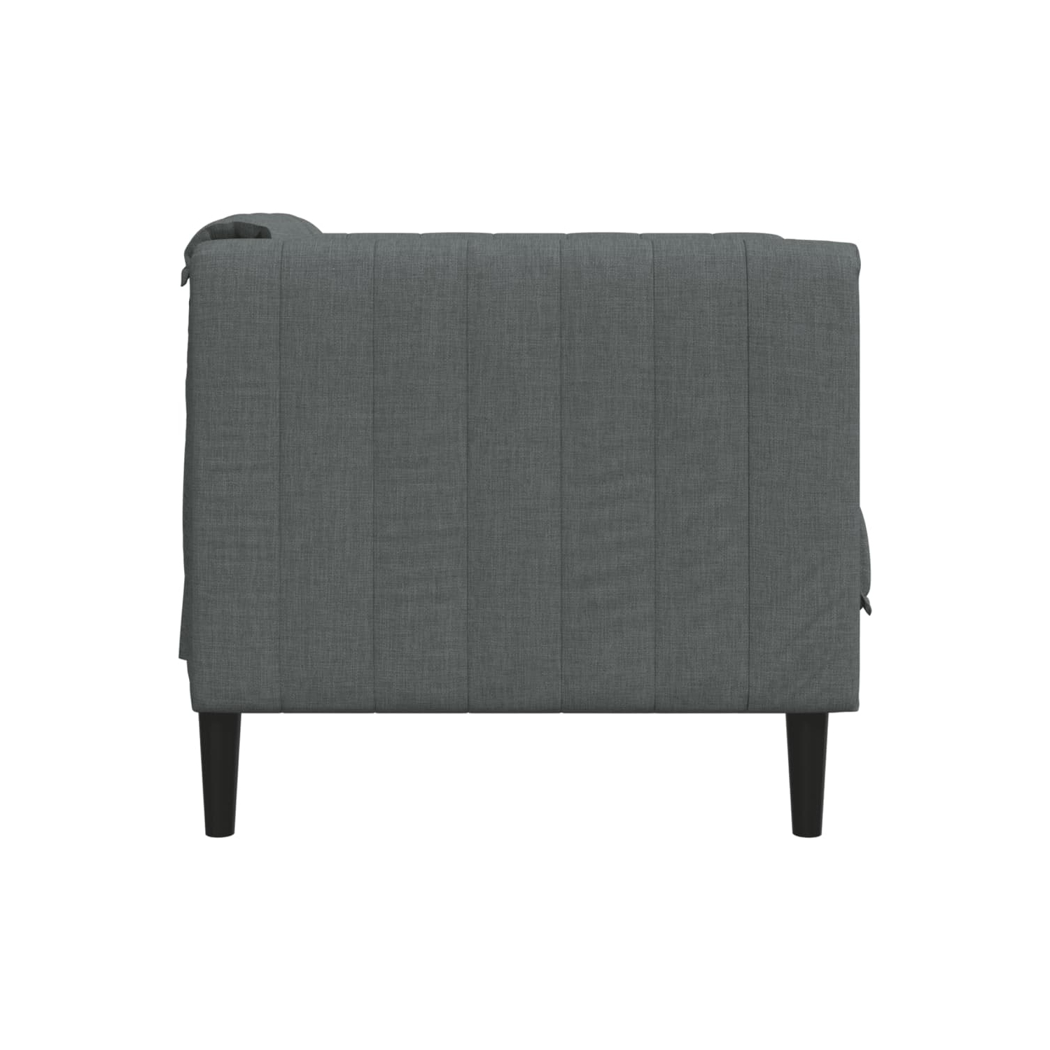Fauteuil de sofa vidaXL en tissu gris foncé