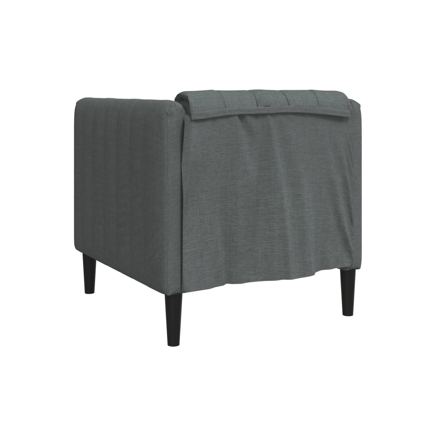 Fauteuil de sofa vidaXL en tissu gris foncé