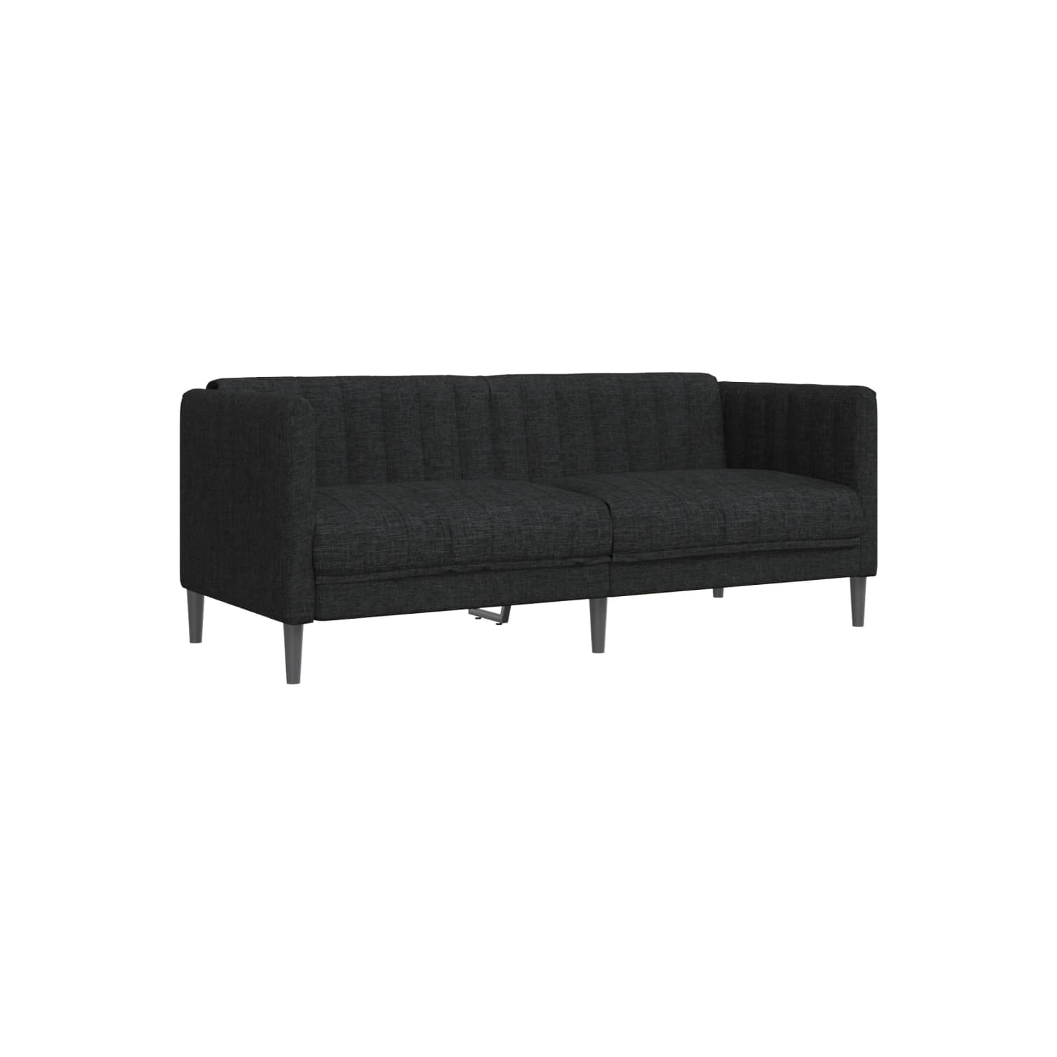 Sofa vidaXL 2 places, tissu noir