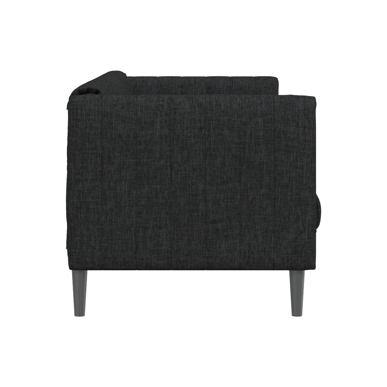 Sofa vidaXL 2 places, tissu noir