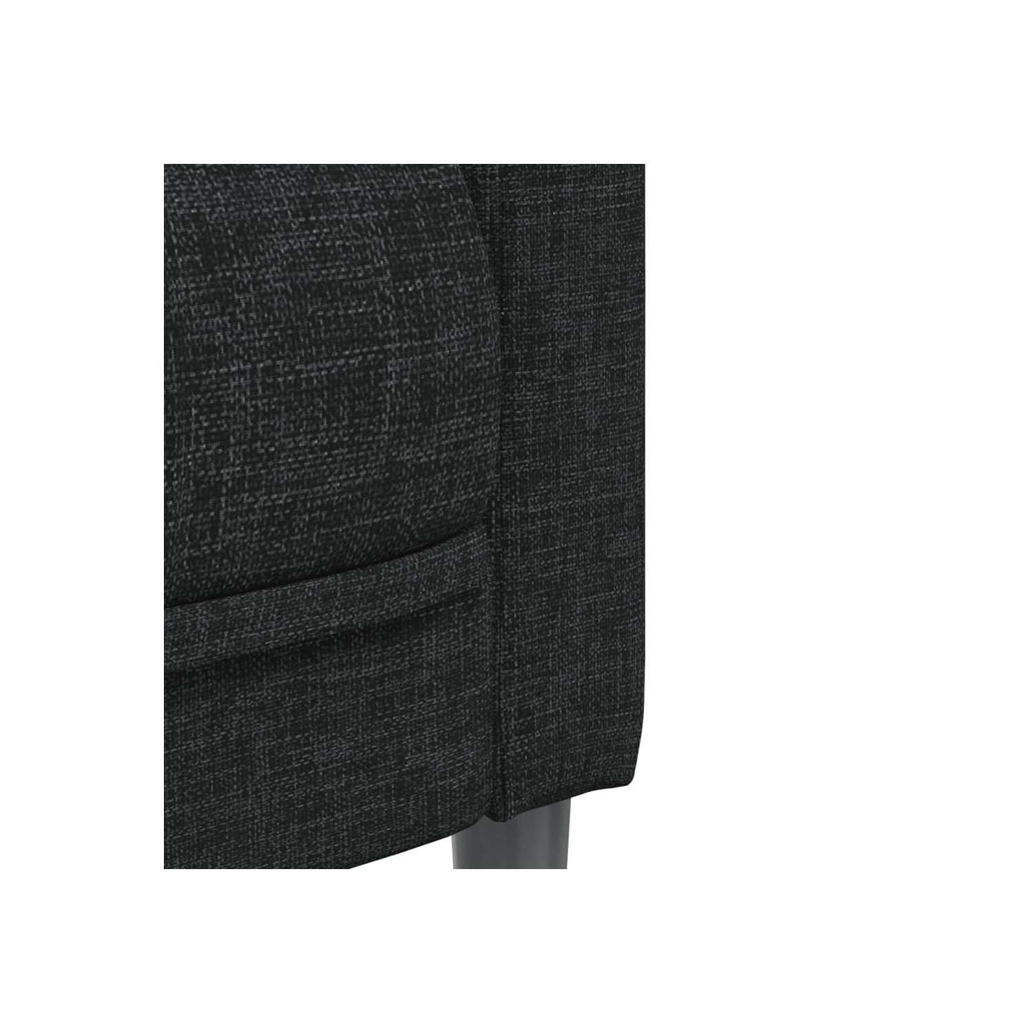 Sofa vidaXL 2 places, tissu noir