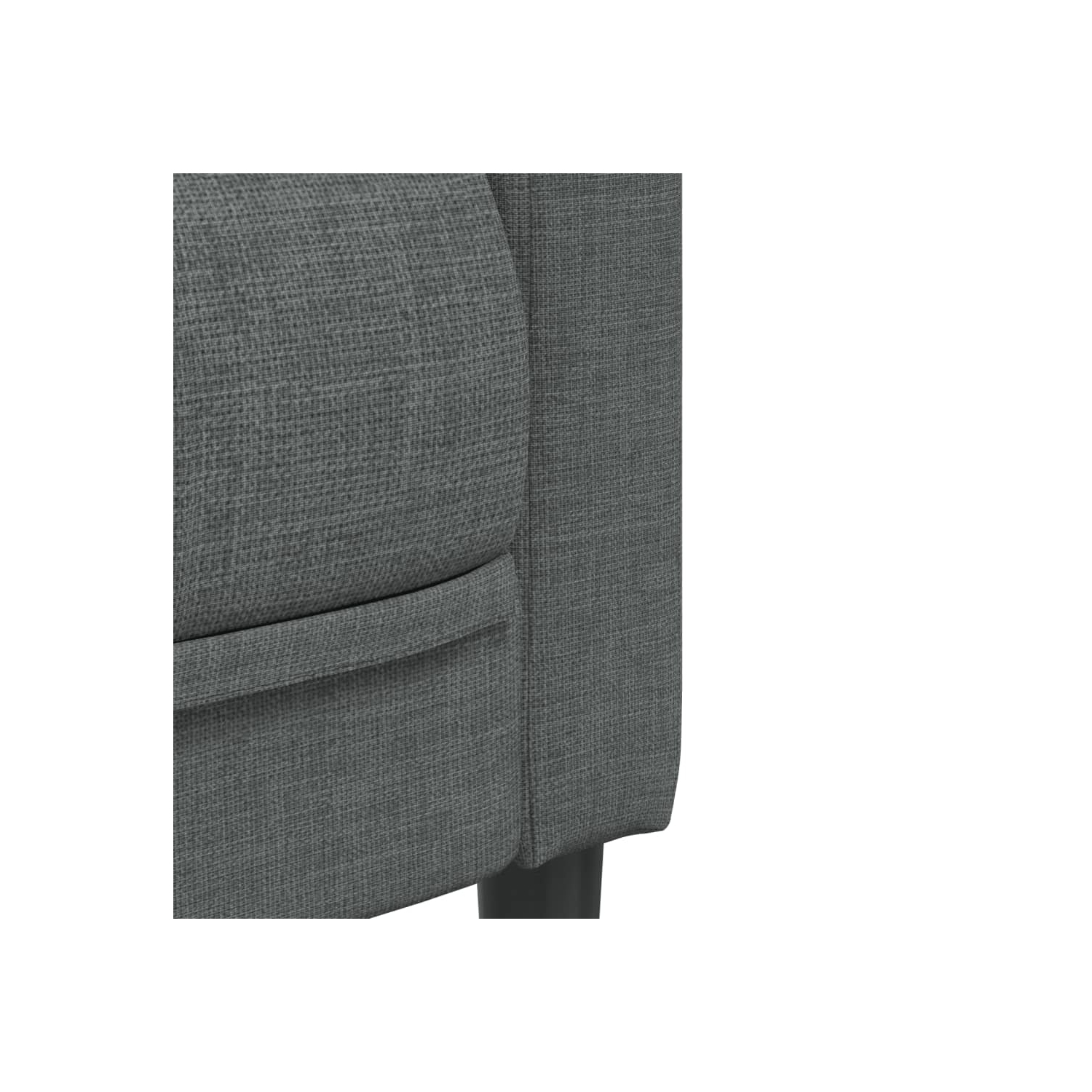 Mobilier de salon 3 pièces en tissu gris foncé vidaXL