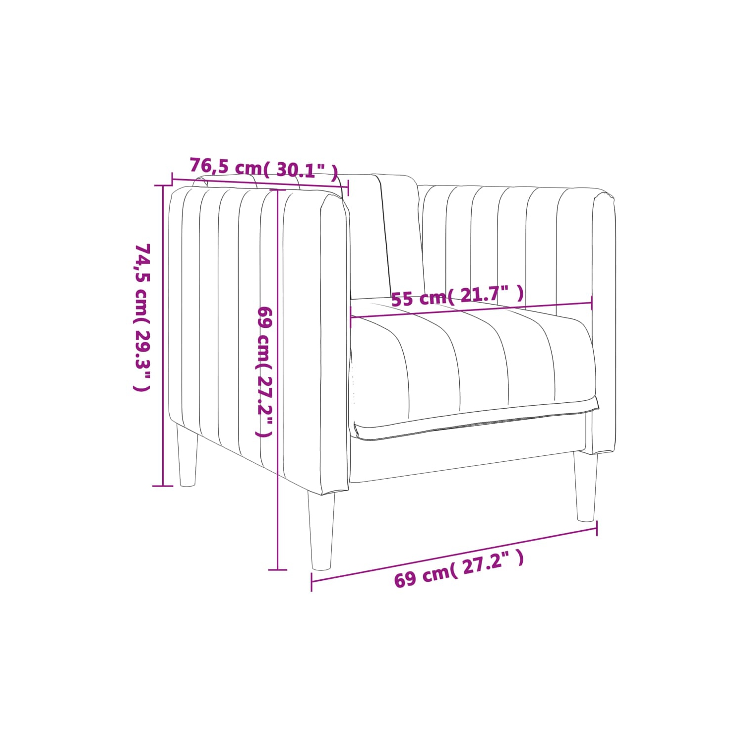 Mobilier de salon 3 pièces en tissu gris foncé vidaXL