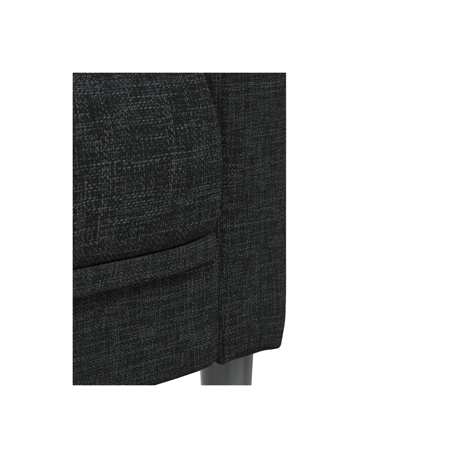 Mobilier de salon 3 pièces vidaXL en tissu noir