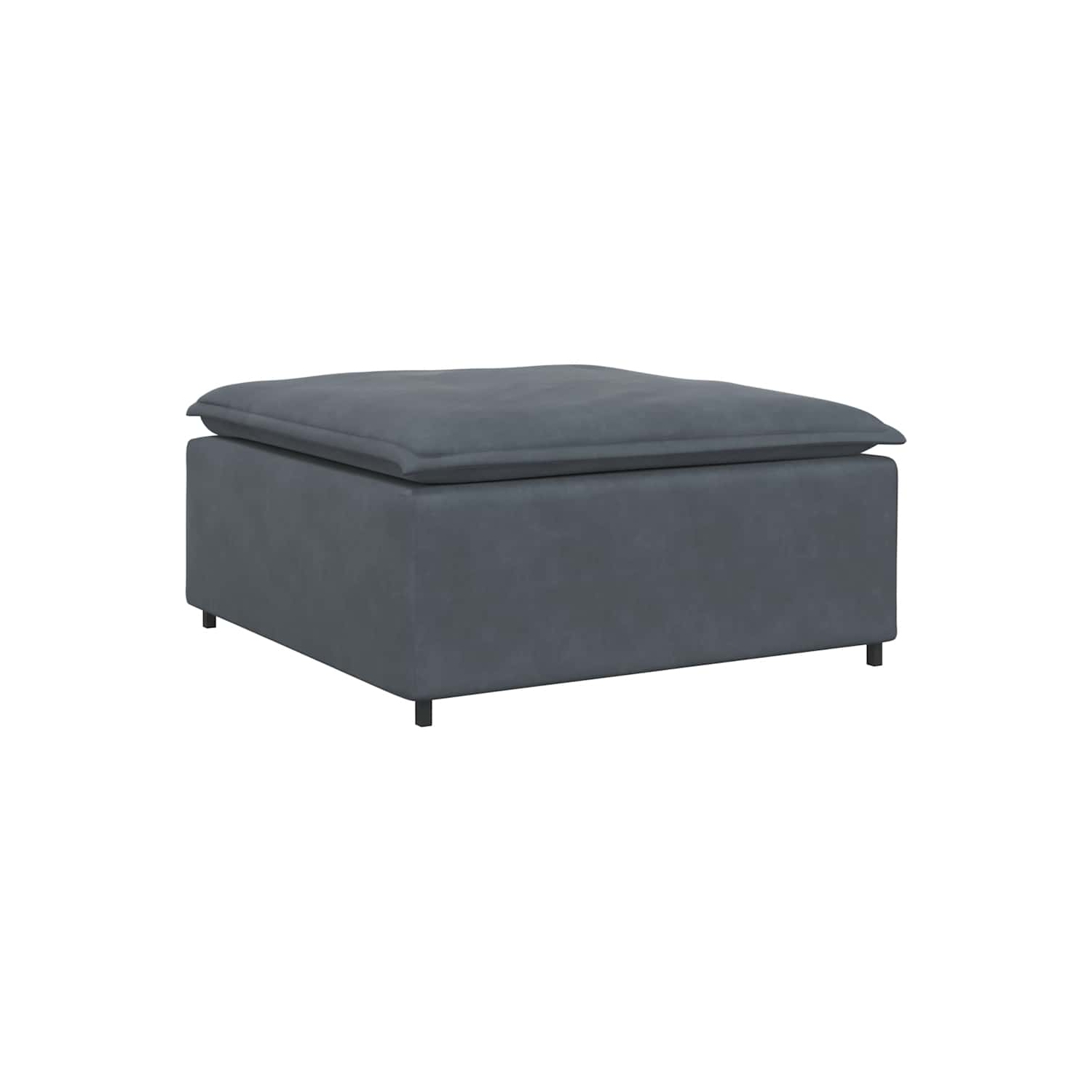 Canapé modulaire vidaXL avec repose-pieds et coussins en velours gris foncé