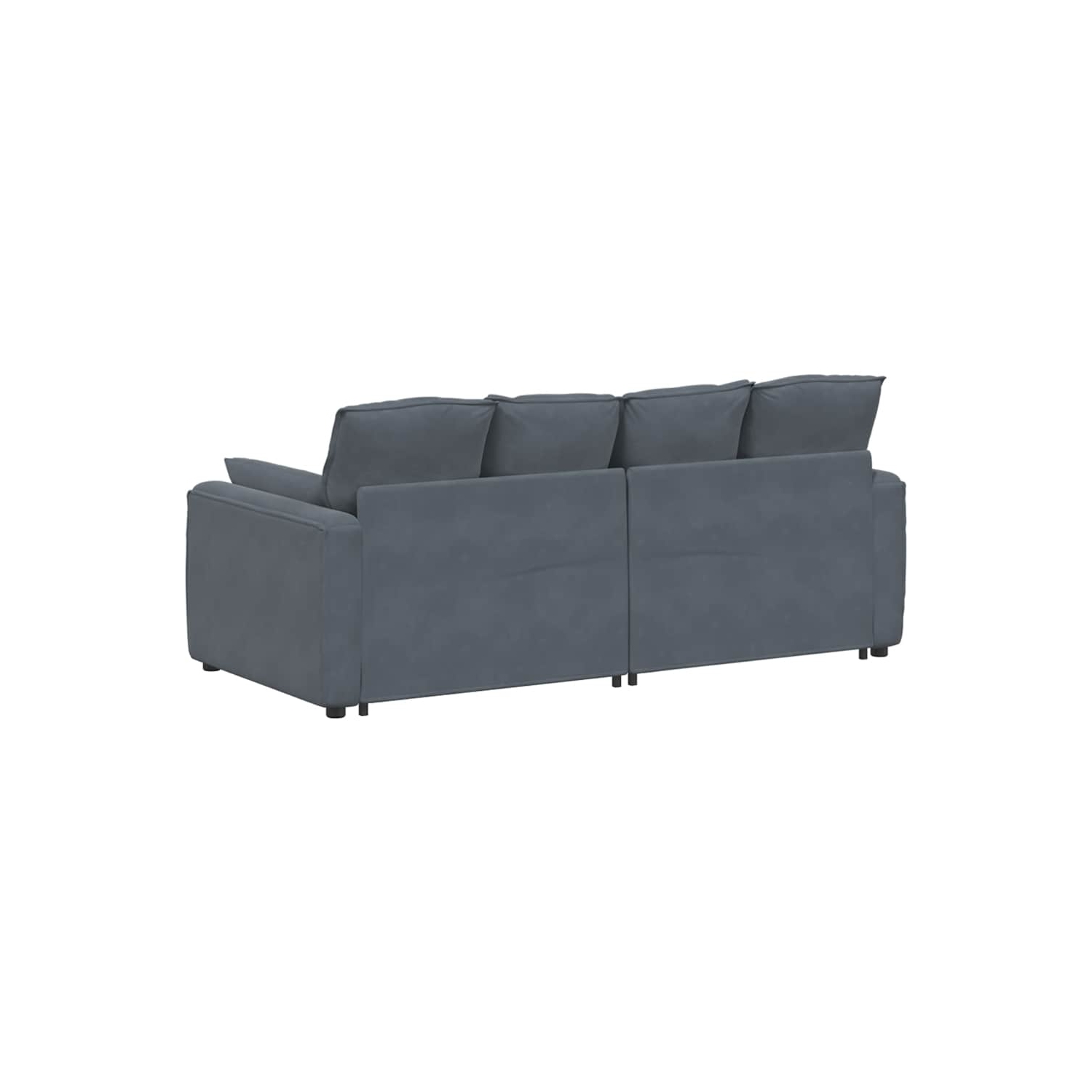 vidaXL Modular Sofa with Cushions Dark Grey
