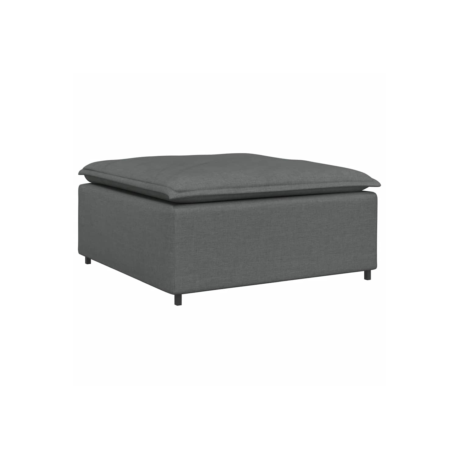 Sofa modulaire vidaXL avec repose-pieds et coussins en tissu gris foncé