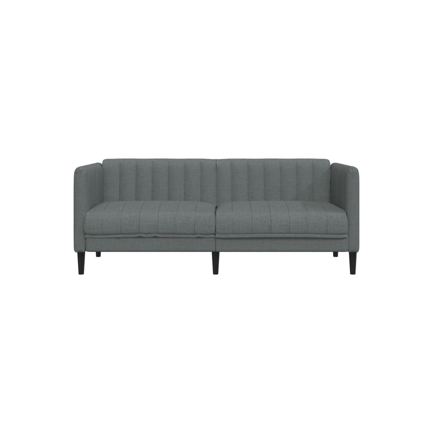 Sofa vidaXL 2 places en tissu gris foncé