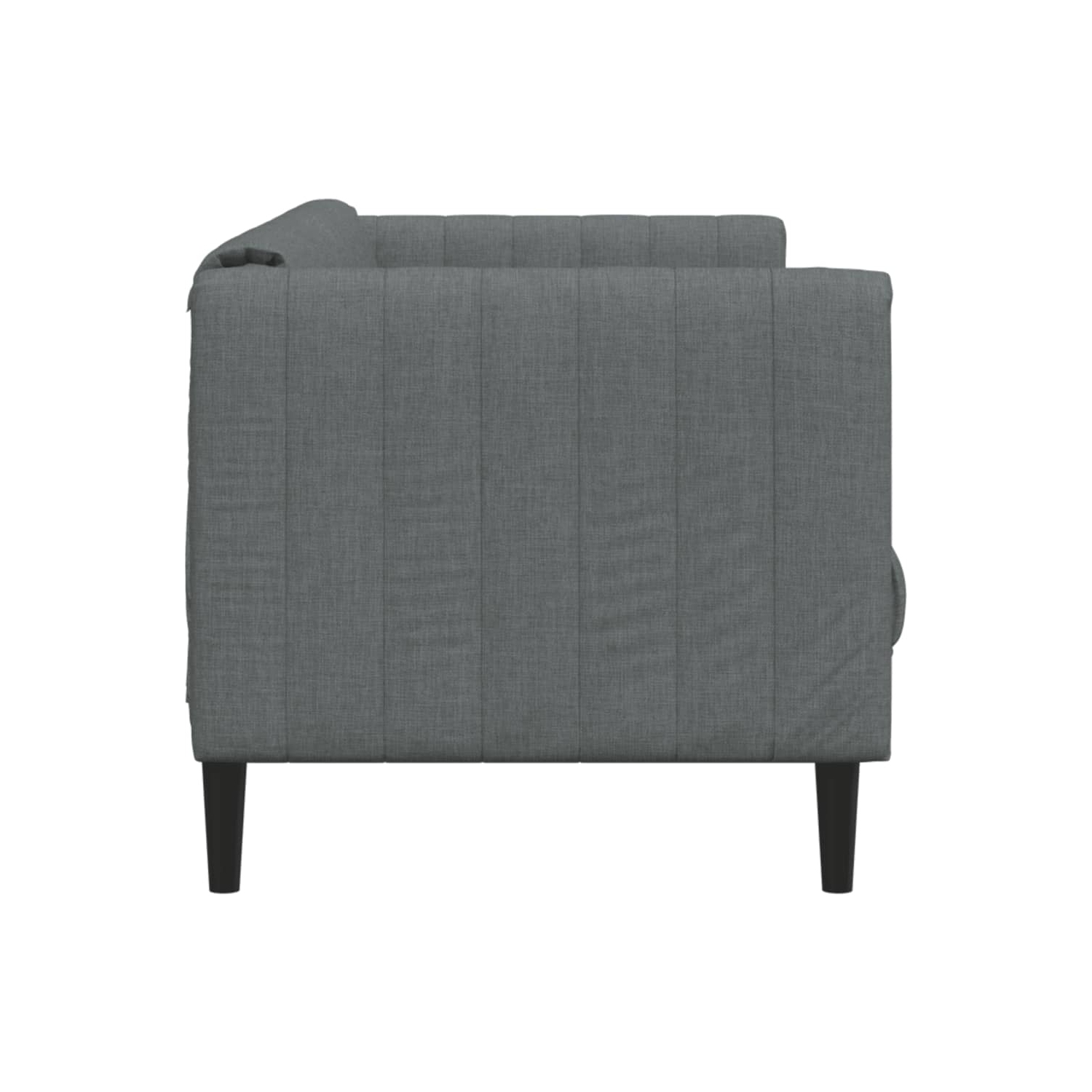 Sofa vidaXL 2 places en tissu gris foncé