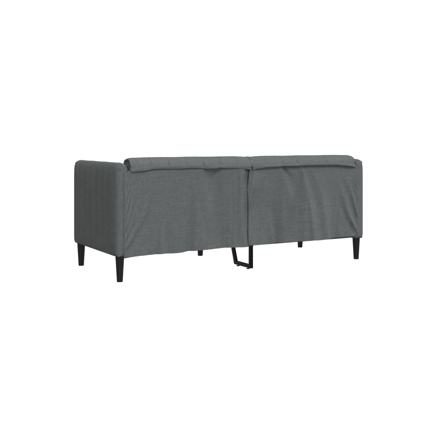 Sofa vidaXL 2 places en tissu gris foncé