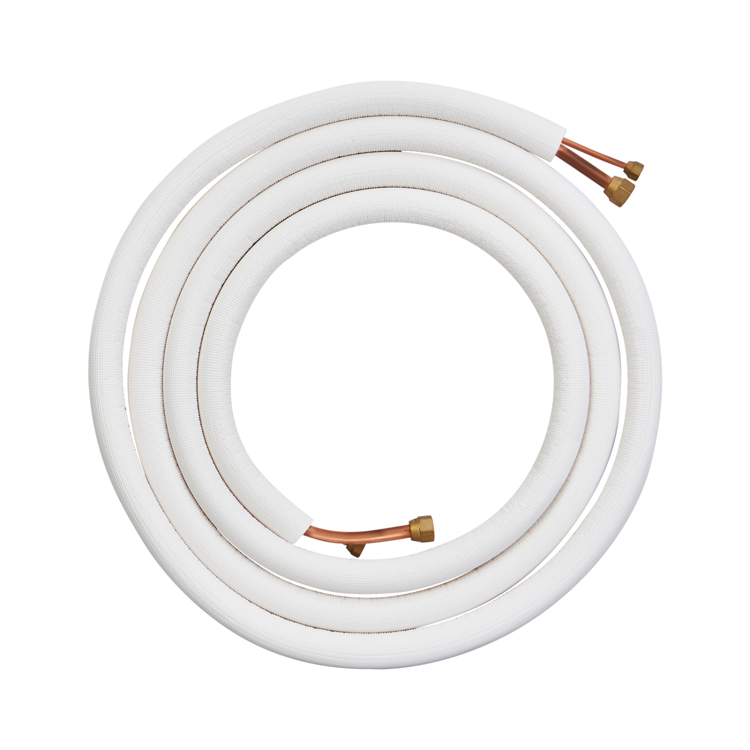 VEVOR 16FT Mini Split Line Set, 1/4" & 1/2" O.D Copper Pipes Tubing and Triple-Layer Insulation, for Air Conditioning or Heating Pump Equipment & HVAC