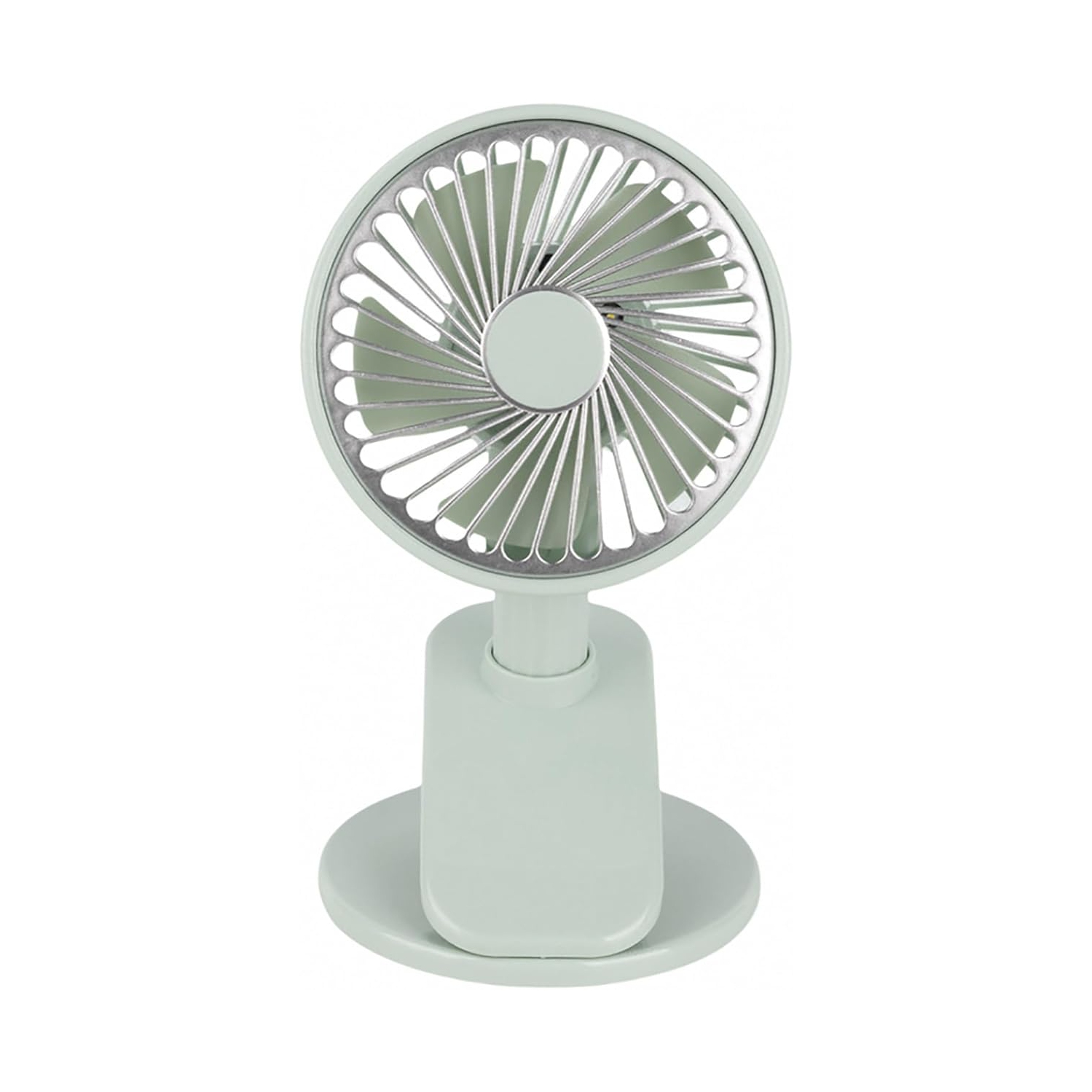 YOULIGHTS Ultra Quiet Small Fan with Sturdy Clamp and Night Light, Portable Table Fan, 4-Speed Powerful Airflow for Office Desktop Travel(Green)
