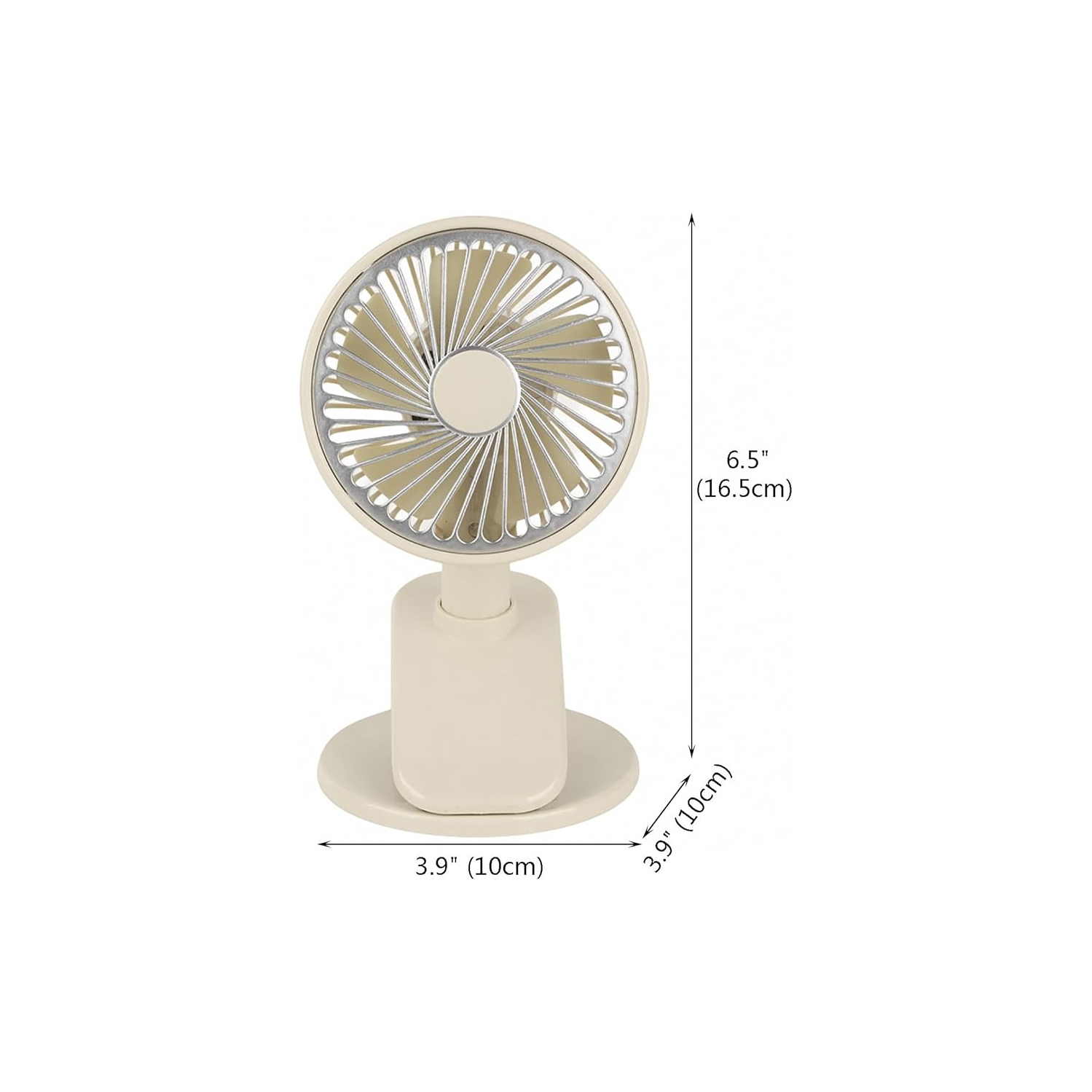 YOULIGHTS Ultra Quiet Small Fan with Sturdy Clamp and Night Light, Portable Table Fan, 3-Speed Powerful Airflow for Office Desktop Travel(White)