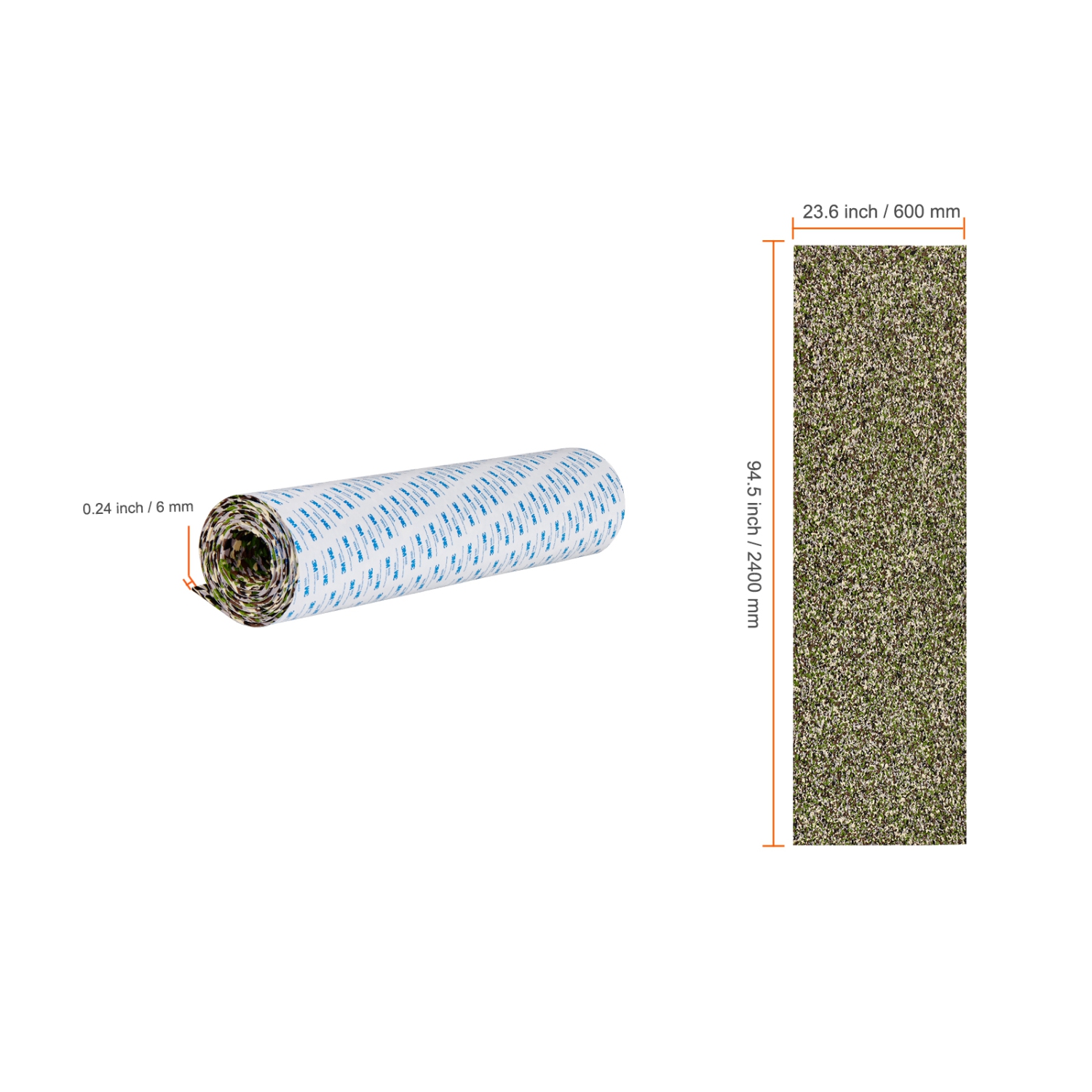 Plancher de bateau VEVOR 94,5" x 23,6", terrasse de bateau en mousse EVA, plancher autoadhésif antidérapant, 31,1 pi² 2 rouleaux de tapis marin