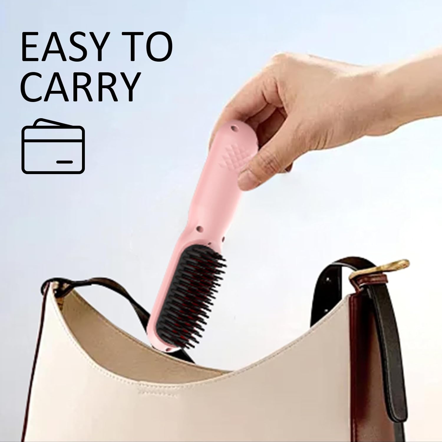 Wireless hair straightener, negative ions, no hair damage, portable mini curling iron, 4-speed USB hair straightener - lightweight, travel-specific