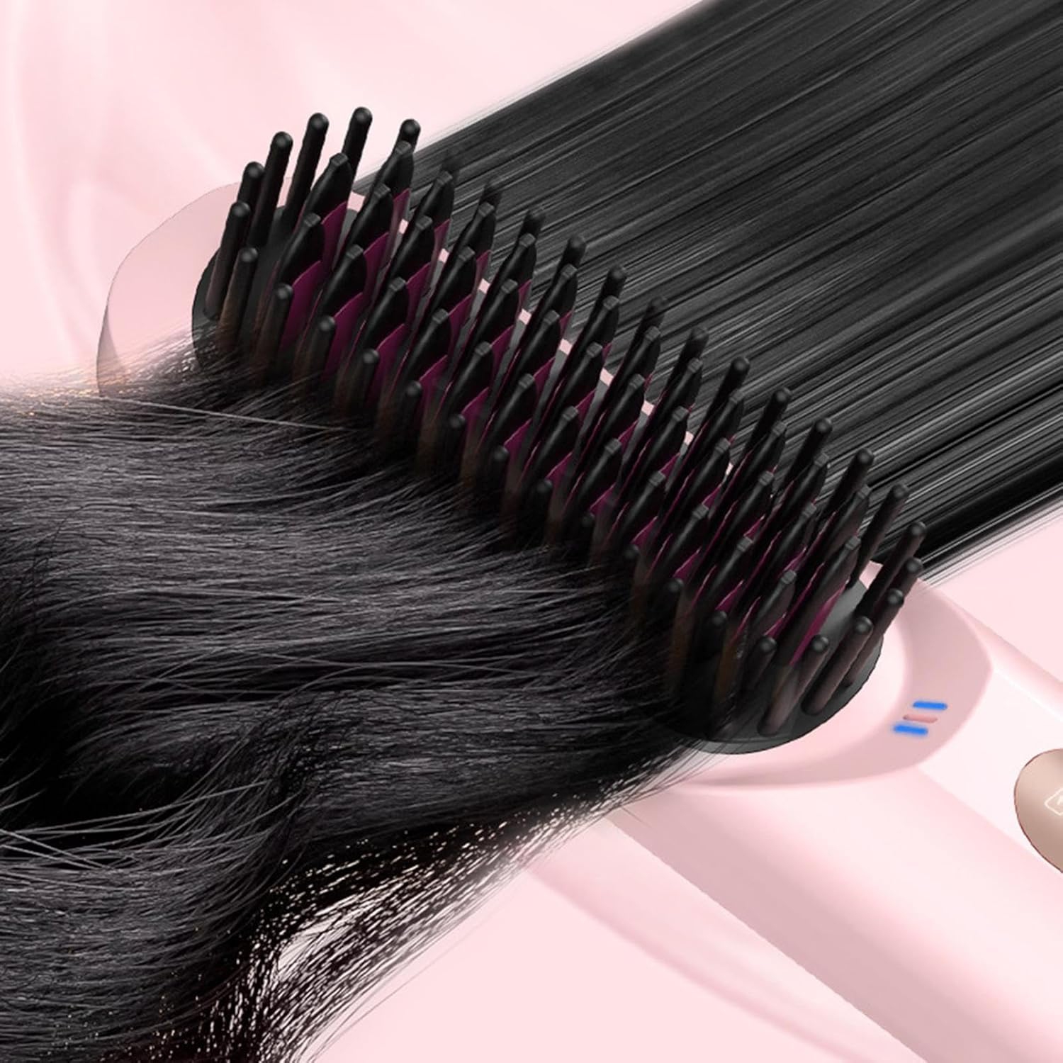 Travel Hairdresser - Cordless Straightening Comb Negative Ion Mini Hair Straightener 、USB Rechargeable, Compact Design, Dual Functions of