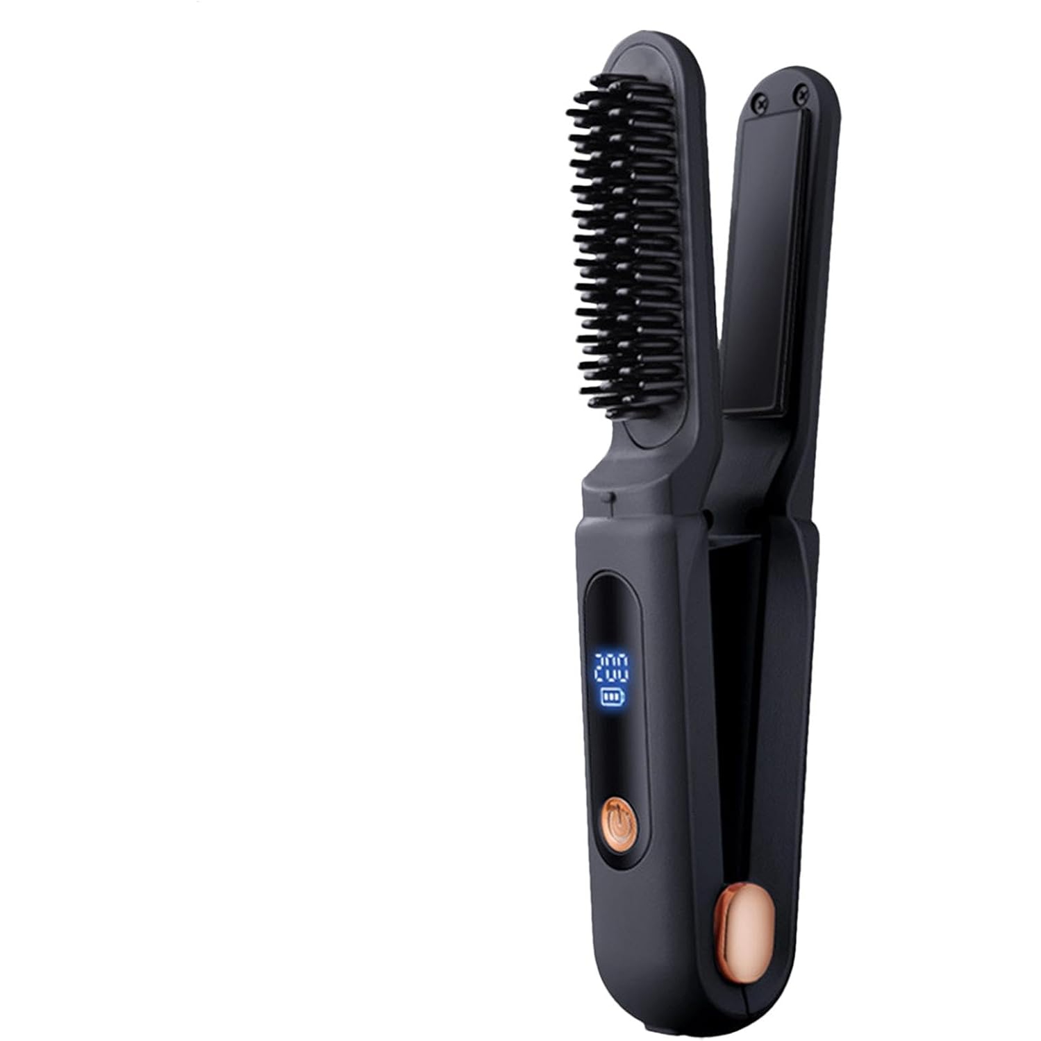 No-hair-damaging temperature-controlled straight hair comb clip two-in-one multi-function fast heating straightening and curling dual-purpose