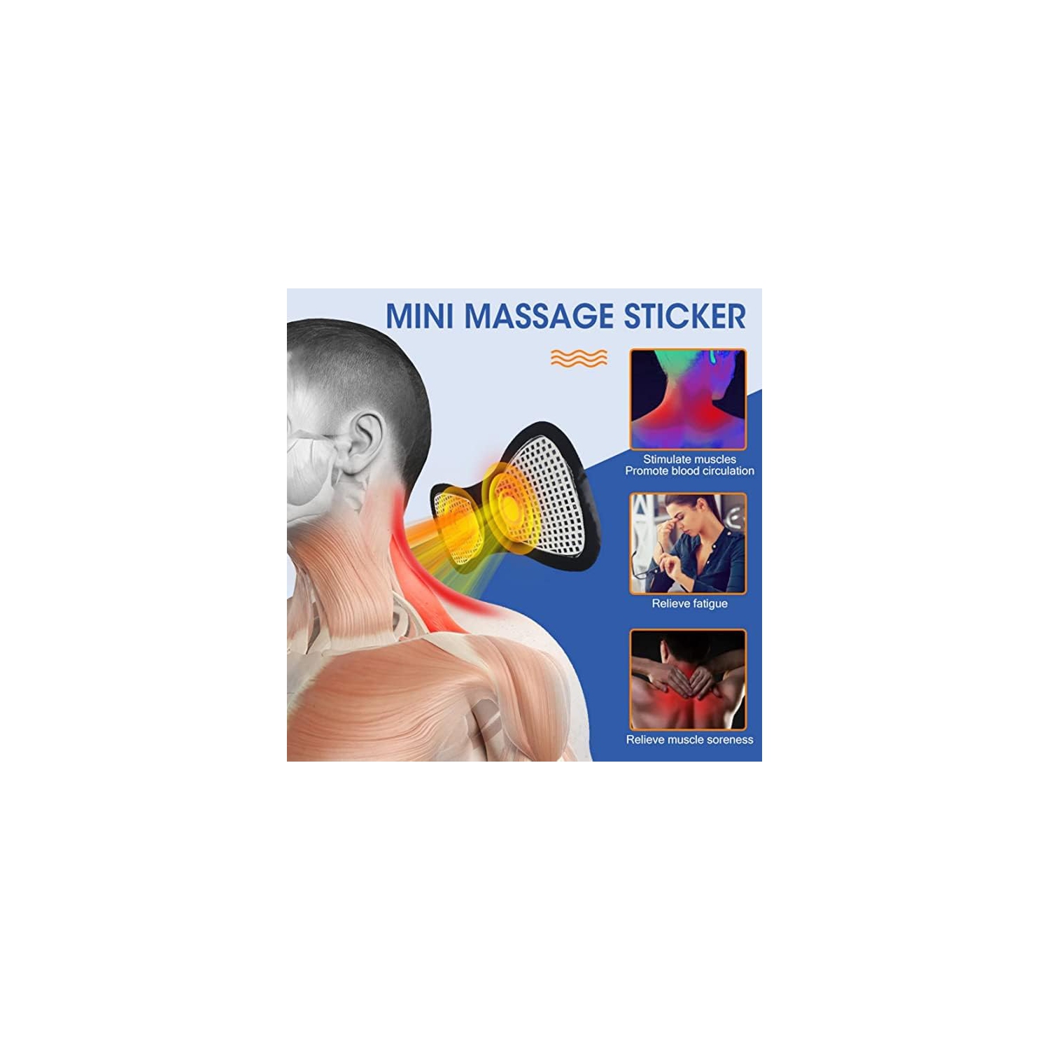 Masseur cervical pour tout le corps Appareil de massage portatif Bande de massage pour la taille et le dos Mini masseur pour les épaules
