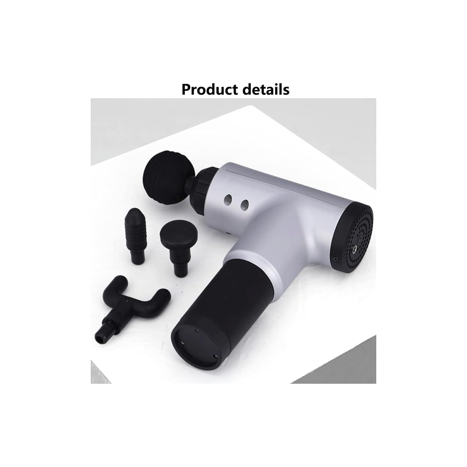 Fascia Gun Deep Muscle Relaxation Massage Gun Fascia Massage Gun for Pain Relief Neck and Back Impact Massager with 6 Levels and 4 Massage Heads