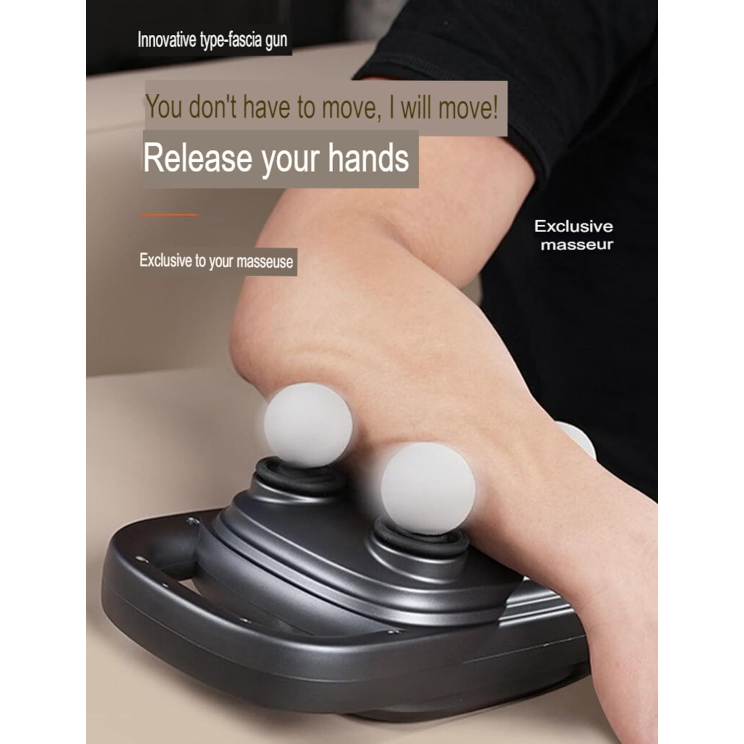 Electric Massager with 4 Heads, 5 Speeds, 2 Modes, Deep Tissue Handheld Massager, Portable Massage Gun for Back, Legs, Neck, Shoulders and Body