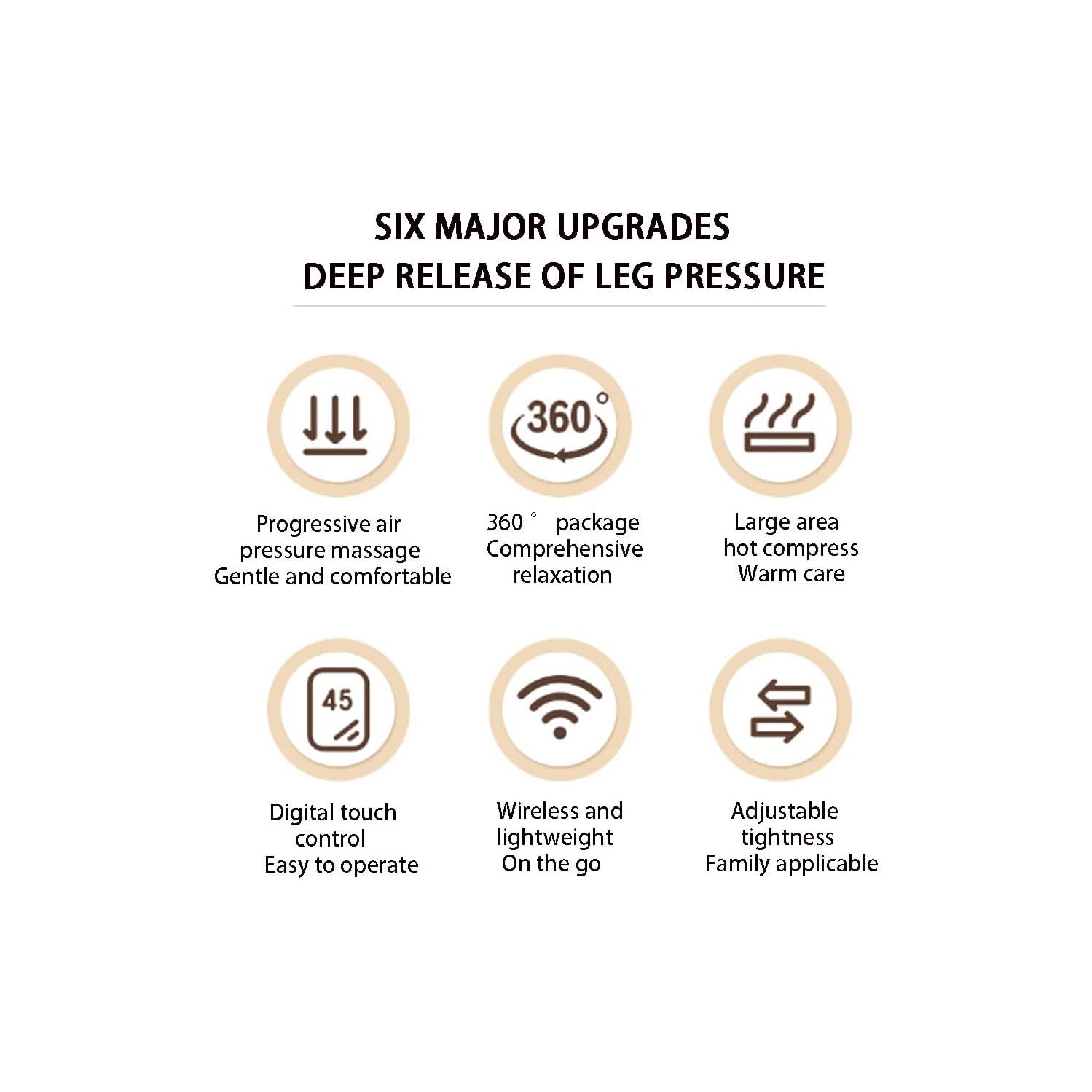 Leg Massager with Heating Automatic Heating Wireless Charging Leg and Foot Massager Leg Massager, Calf Massager Leg Massager with Knee Heating