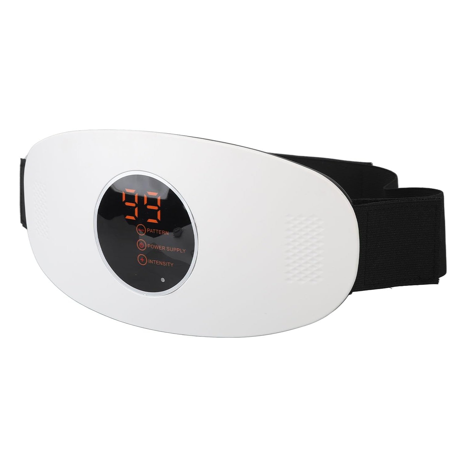 Heating vibration hot compress pulse belt heating therapy belt electric abdominal massage belt electric weight loss massage belt——White