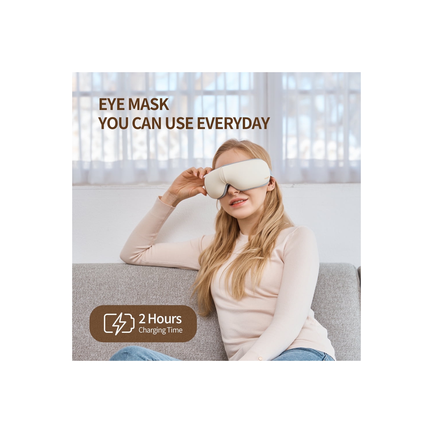 Eye massager with heating and vibration function │ Suitable for dry eyes, relieve eye fatigue, dark circles, eye bags, improve sleep——green