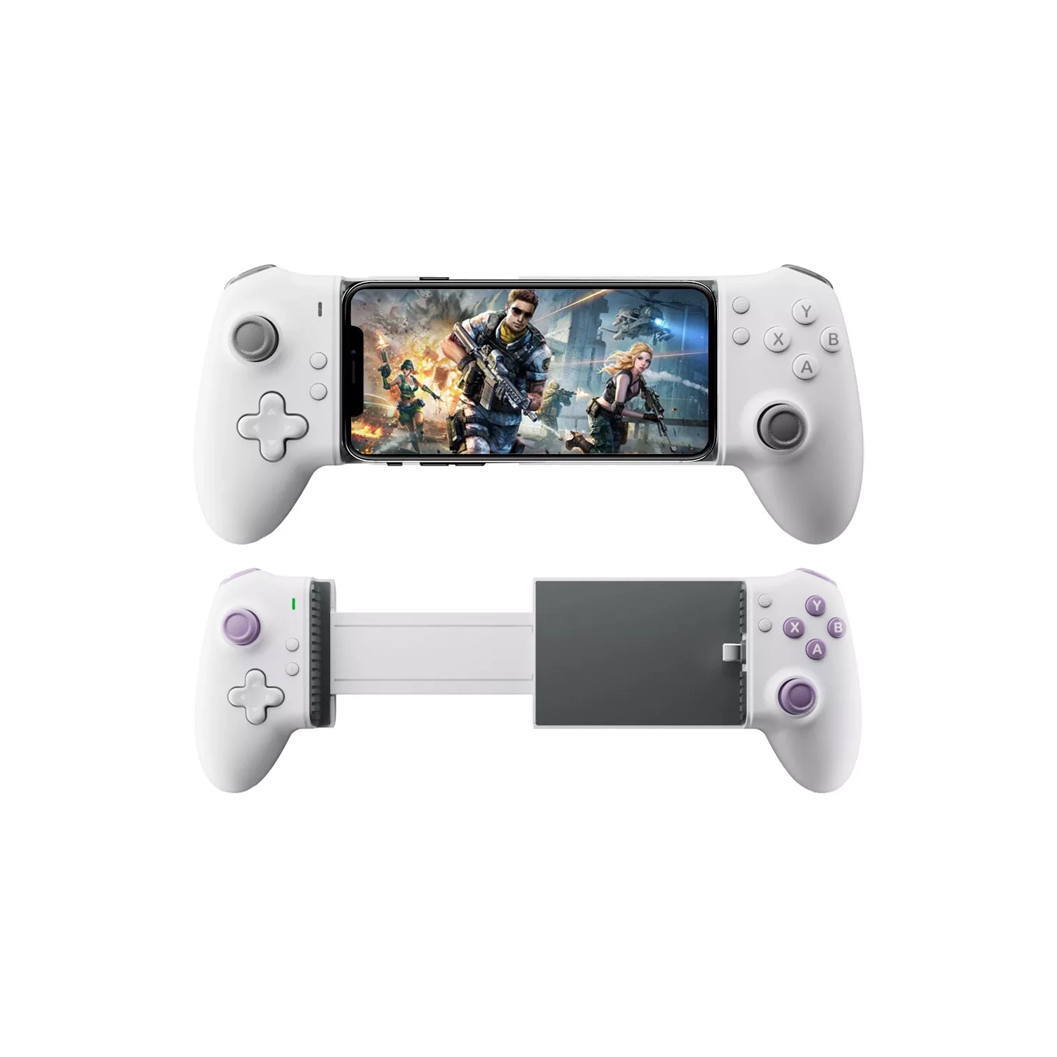 Poignée extensible recto verso S3 Téléphone mobile Tablette Type-C Manette de jeu avec fil Bluetooth