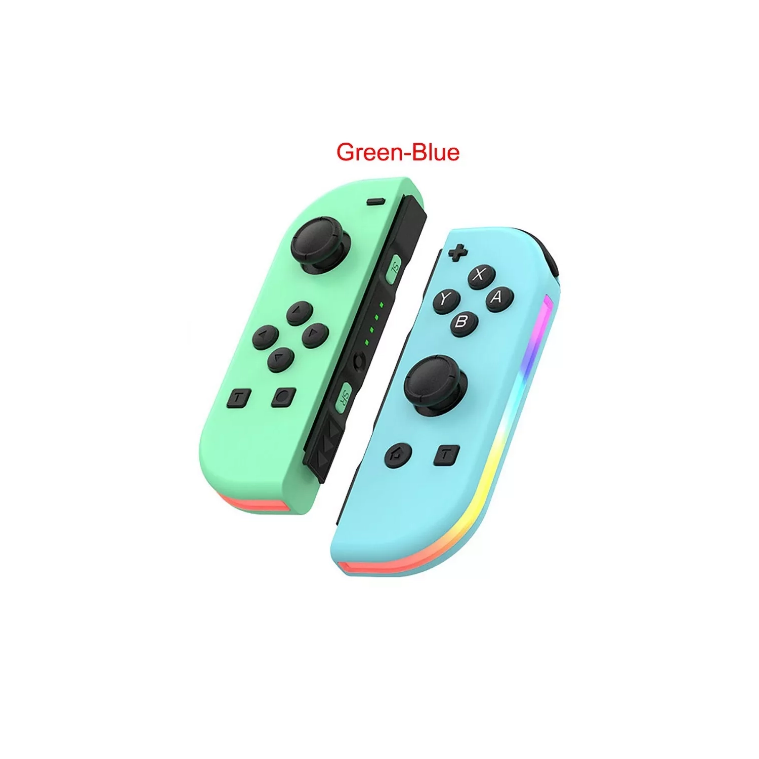 Manette de jeu Effet d'éclairage RVB coloré réveillant 5,2 Bluetooth vibration somatosensory——vert bleu