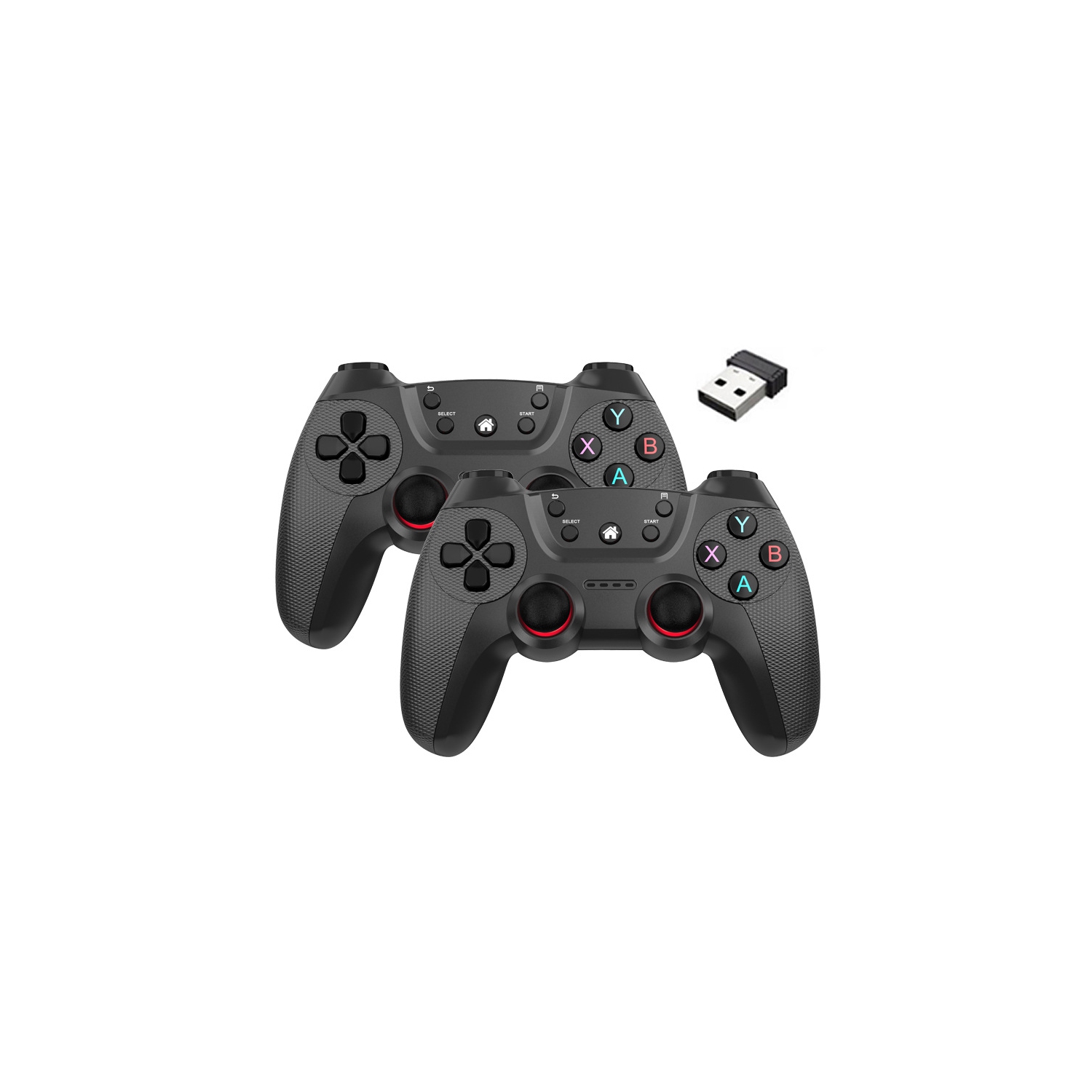 Manette de jeu sans fil avec manche à balai Boutons personnalisés, gâchette sensible, modèle de chargement G2,4 G