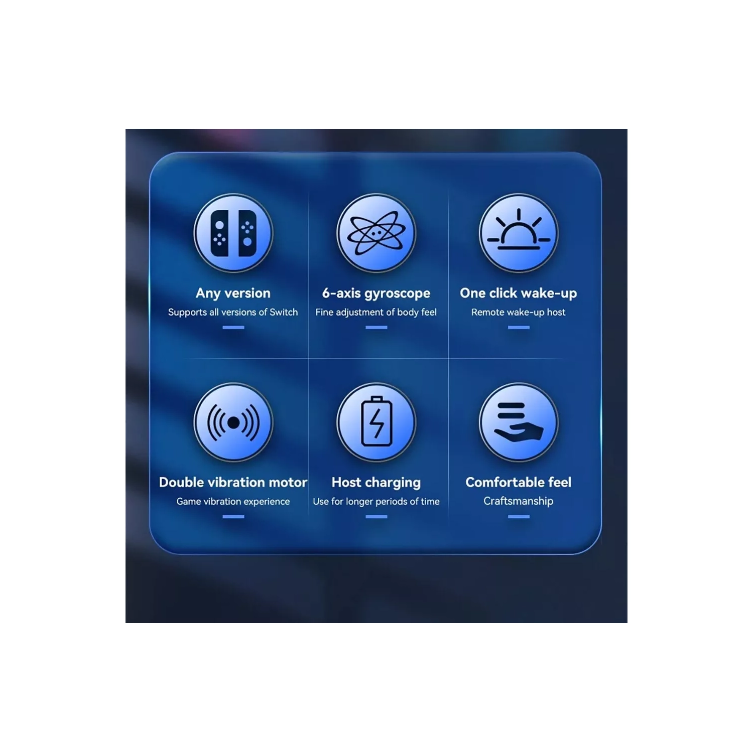 La manette de jeu a un effet d'éclairage RVB coloré qui réveille 5,2 vibrations Bluetooth somatosensorielles